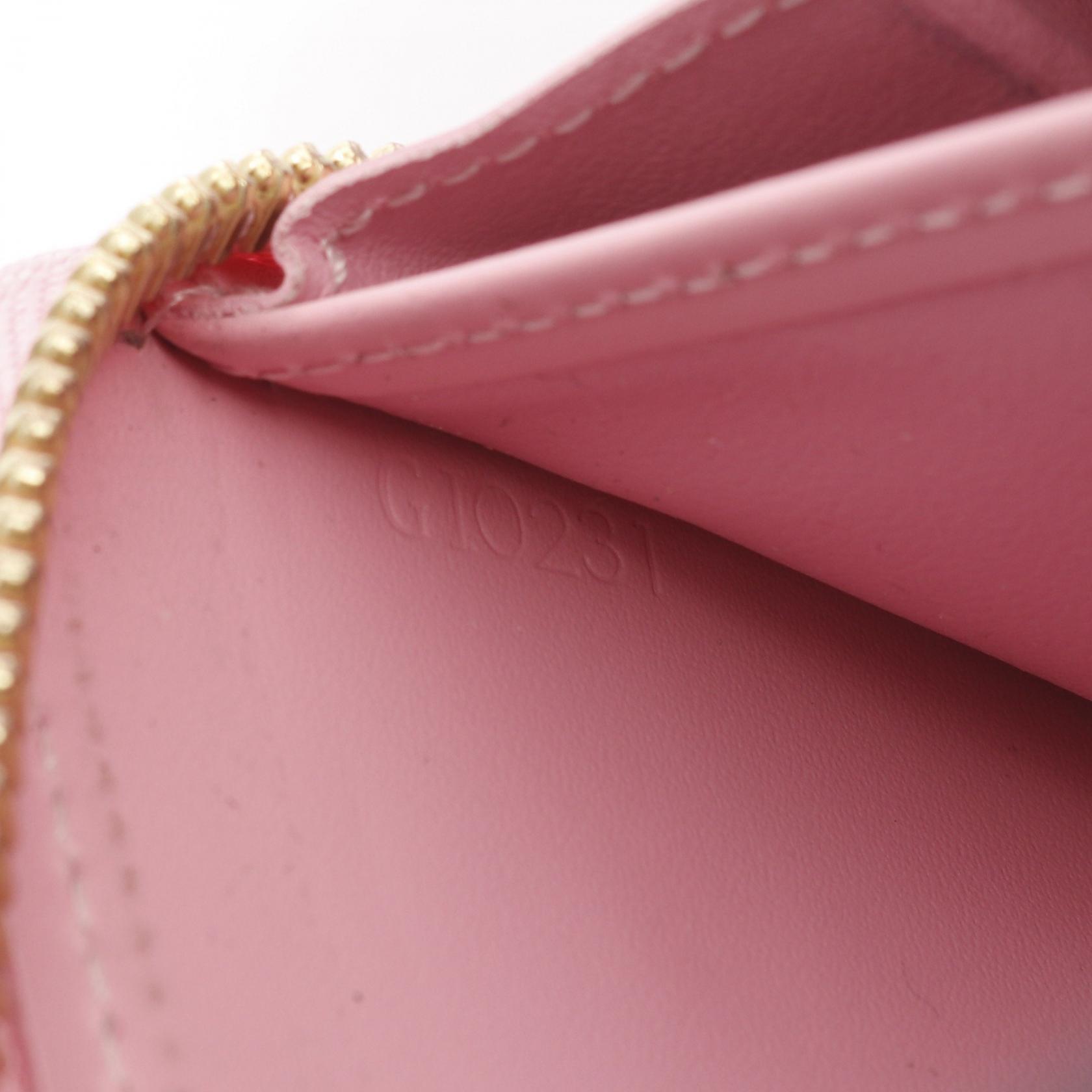 LOUIS VUITTON Zippy wallet M80309 Vernis Patent leather Pink Used