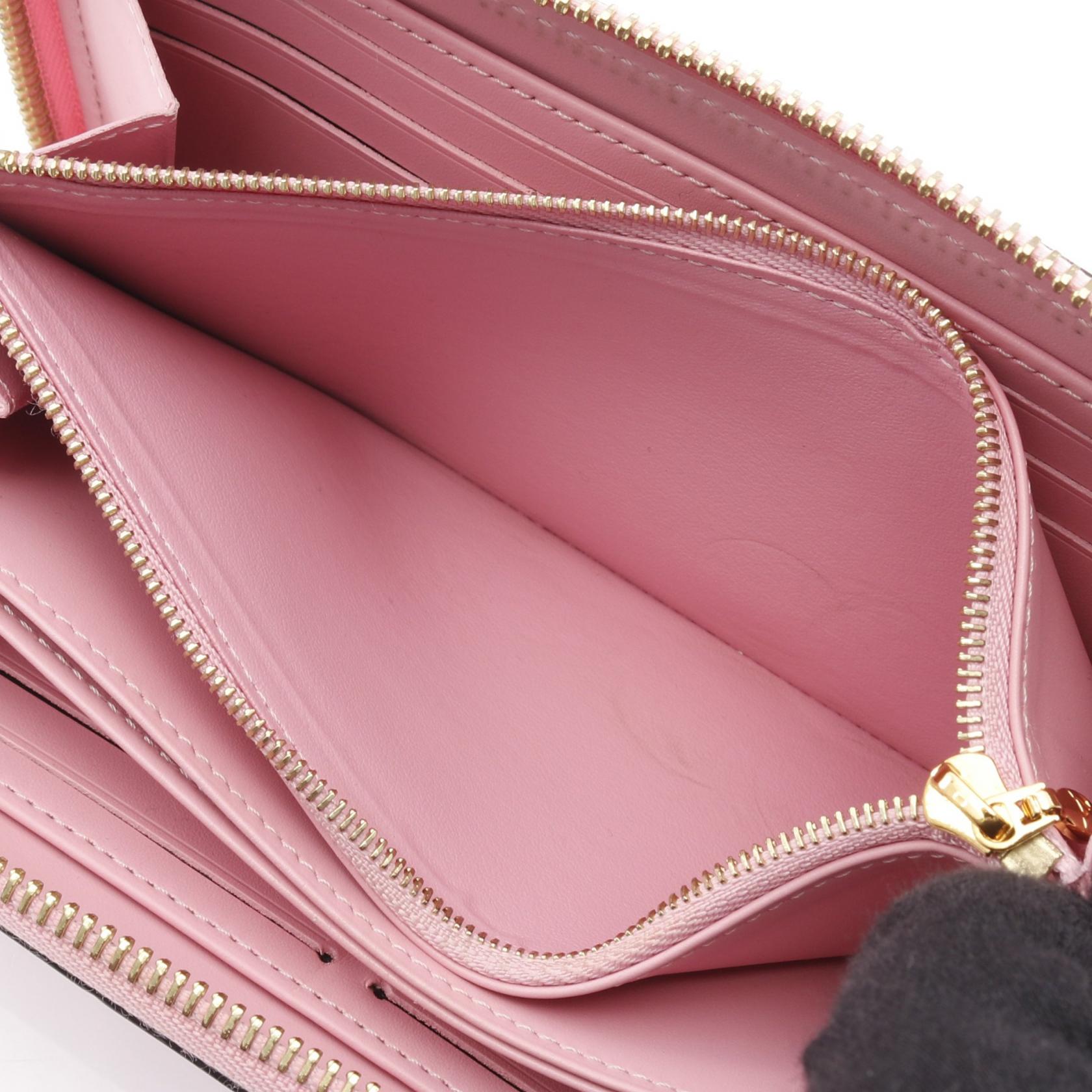 VUITTON 財布 LOUIS VUITTON Zippy wallet M80309 Vernis Patent leather Pink Used