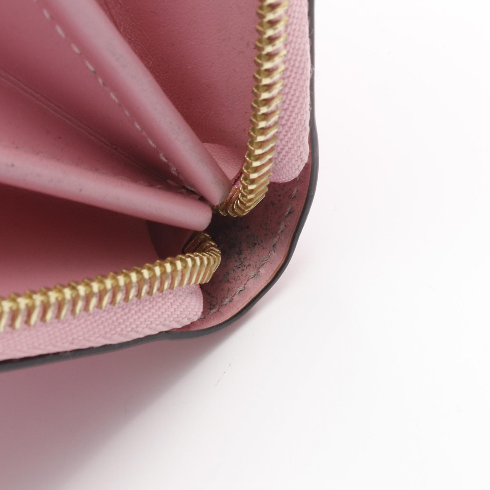 VUITTON 財布 LOUIS VUITTON Zippy wallet M80309 Vernis Patent leather Pink Used