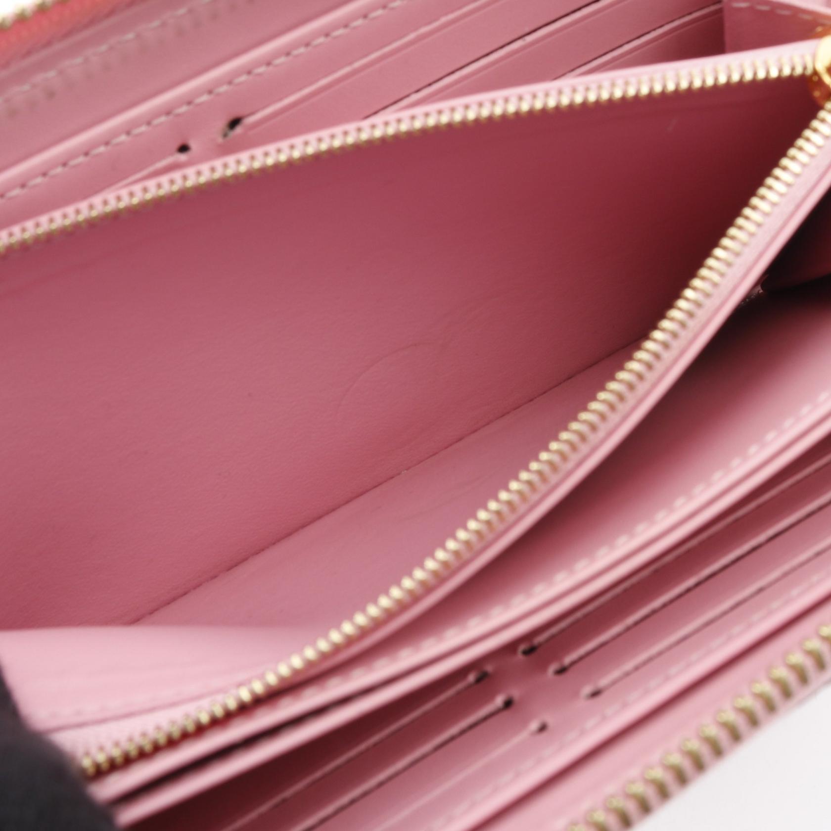 LOUIS VUITTON Zippy wallet M80309 Vernis Patent leather Pink Used