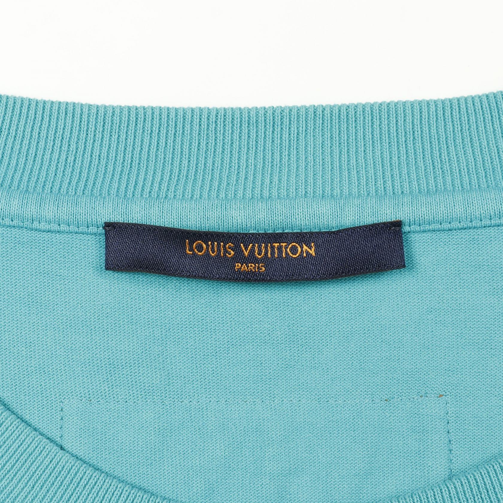 LOUIS VUITTON STAPLES EDITION Inside Out T-shirt cotton Blue Used 