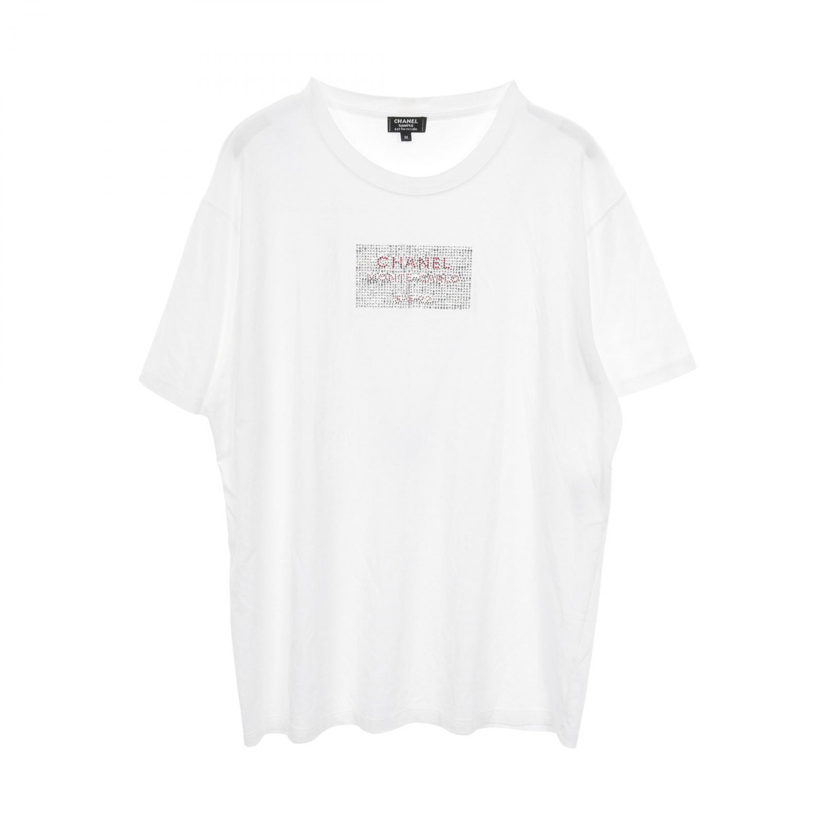 CHANEL Monte Carlo T-shirt Tops C63125 cotton White Used Women