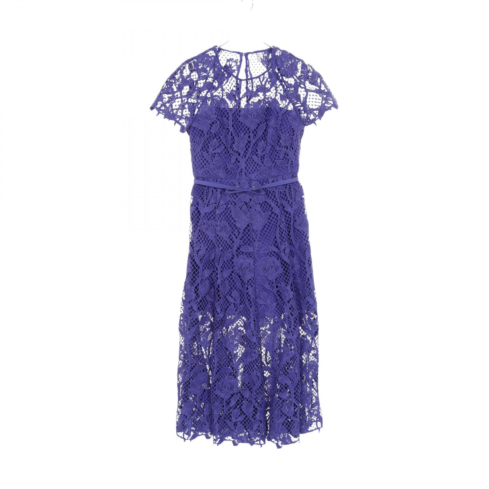 セルフ ポートレイト ワンピース COBALT LACE MIDI DRESS