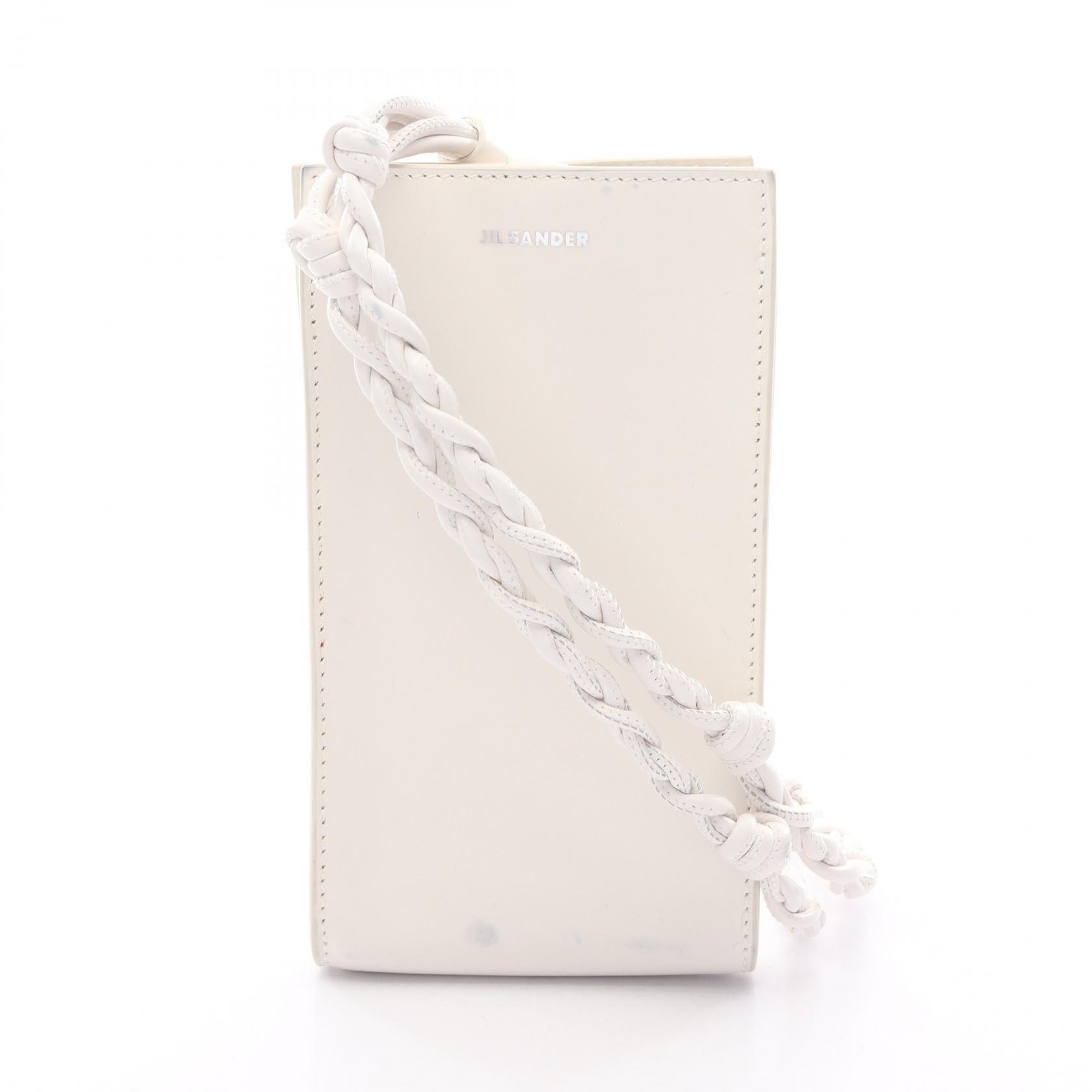 JIL SANDER TANGLE crossbody Shoulder Bag J07VL0002 leather White
