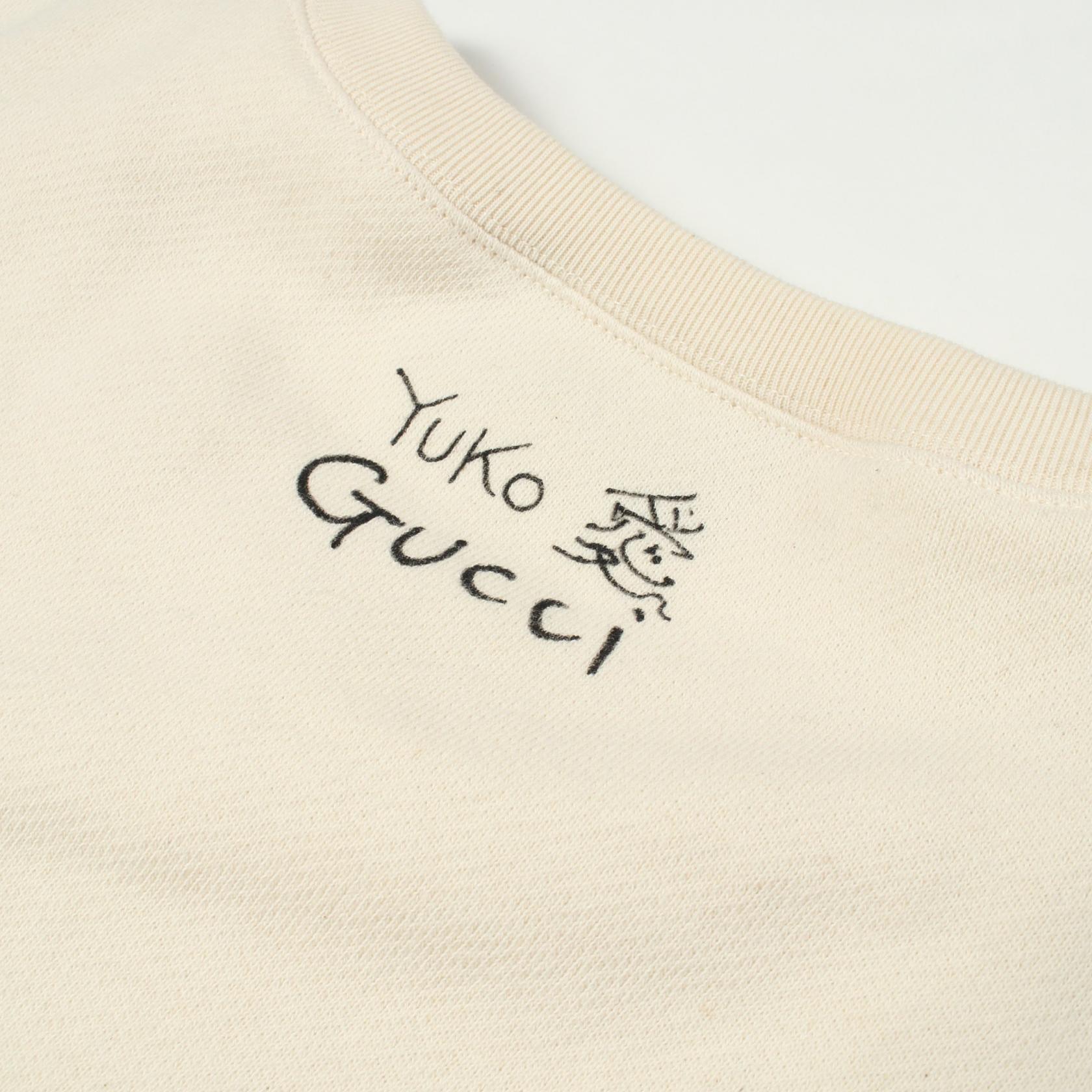 GUCCI x Yuko Higuchi Pullover Sweat cotton Beige Black Red Size S