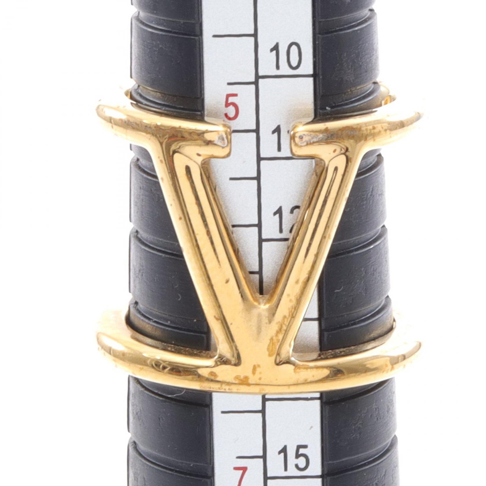 Valentino Garavani V logo Ring Gold Plated Used Women US Size 5.75
