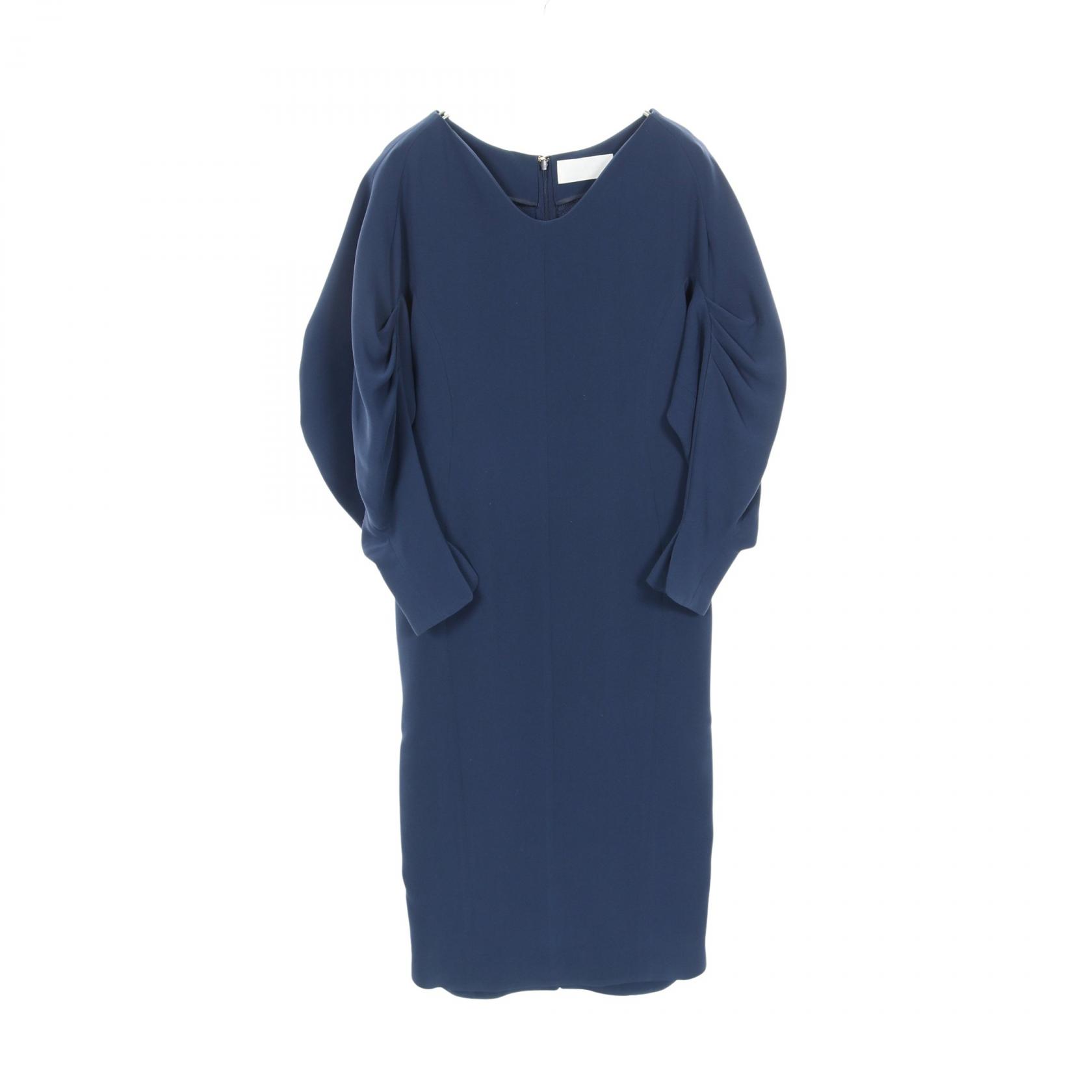 マメクロゴウチ Classics Curve-Shaped Dress ネイビー ワンピース