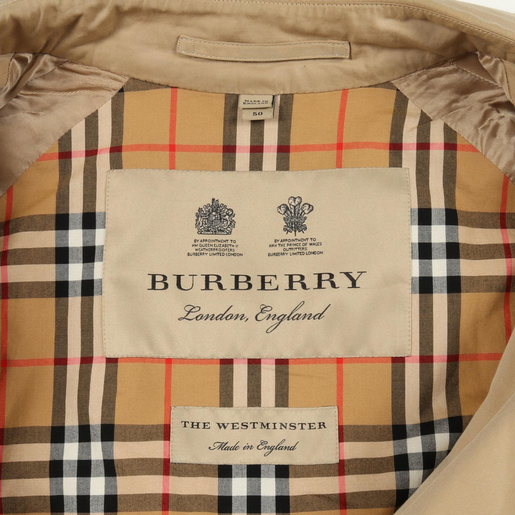 BURBERRY Westminster Heritage Trench coat Jacket #50 cotton Beige