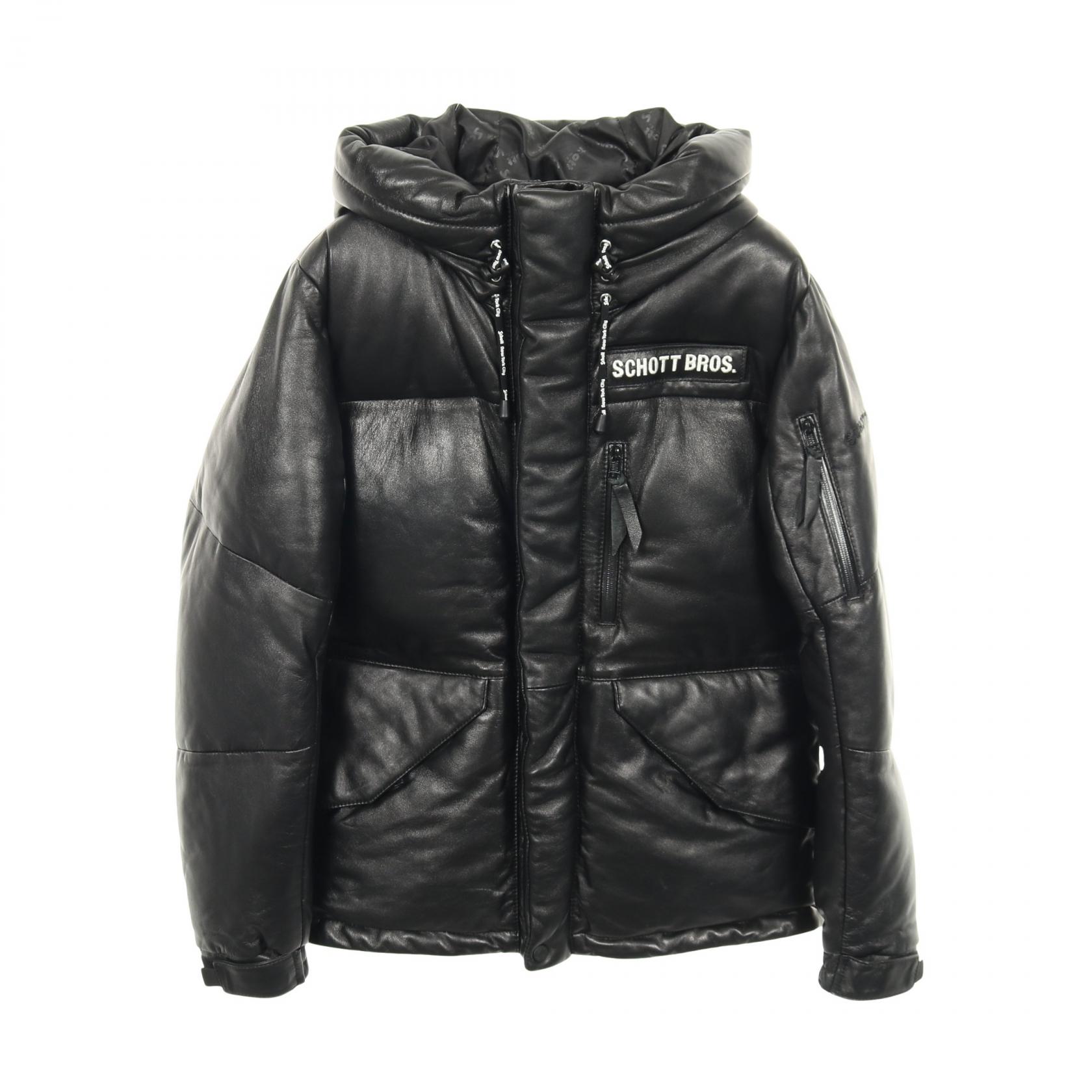 ショット 3181069 2Tone Snokel Down Parka レザー ジャ