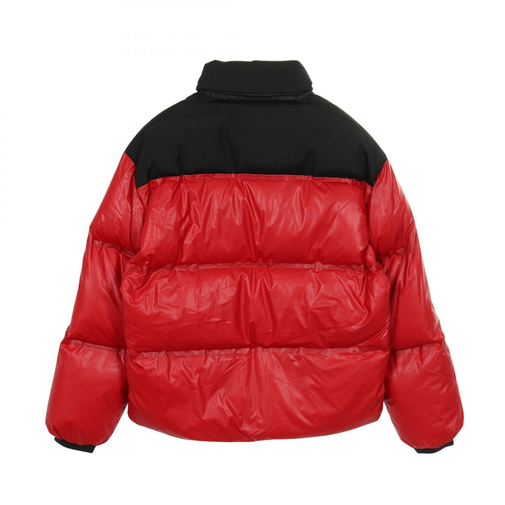 PRADA ナイロンジャケット レッド XXL PRADA SPORT LINEA ROSSA Logo patch Down jacket Nylon Black Red