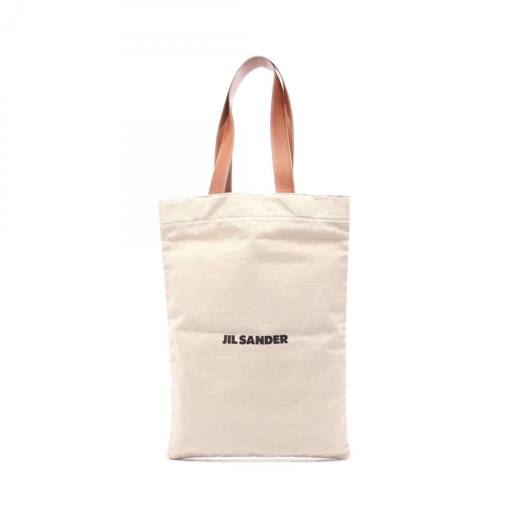 ショルダーバッグ JIL SANDER CANVAS LEATHE LOGO TOTE BAG JIL SANDER CANVAS LEATHE LOGO TOTE BAG 【公式通販】
