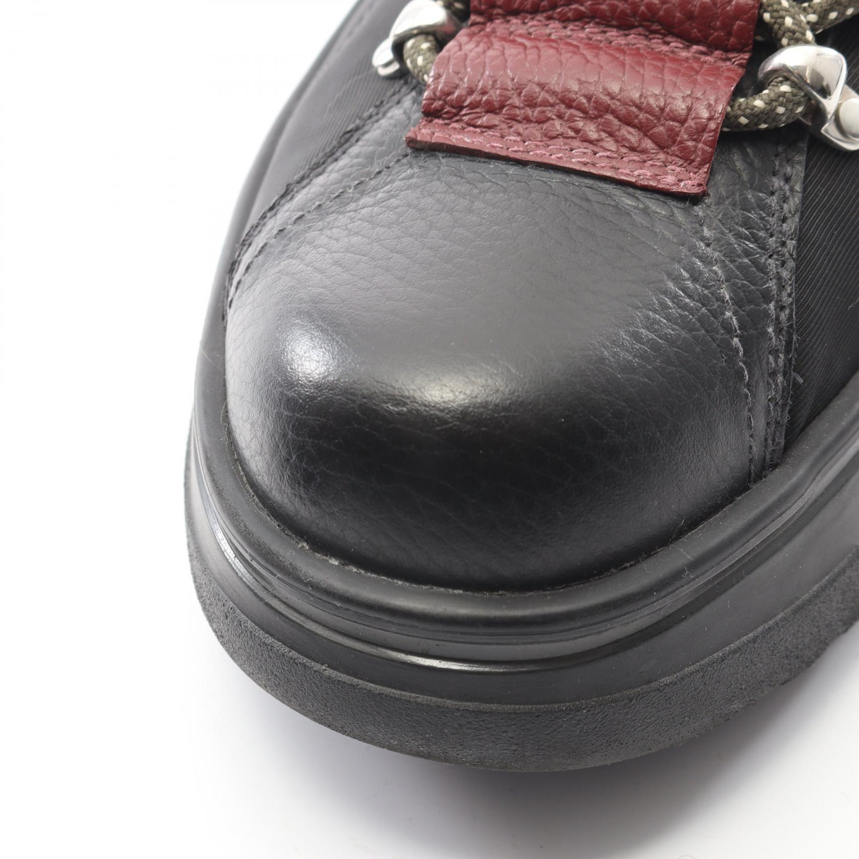 GIORGIO ARMANI Sneakers X2C666 leather Fabric Black Bordeaux #6