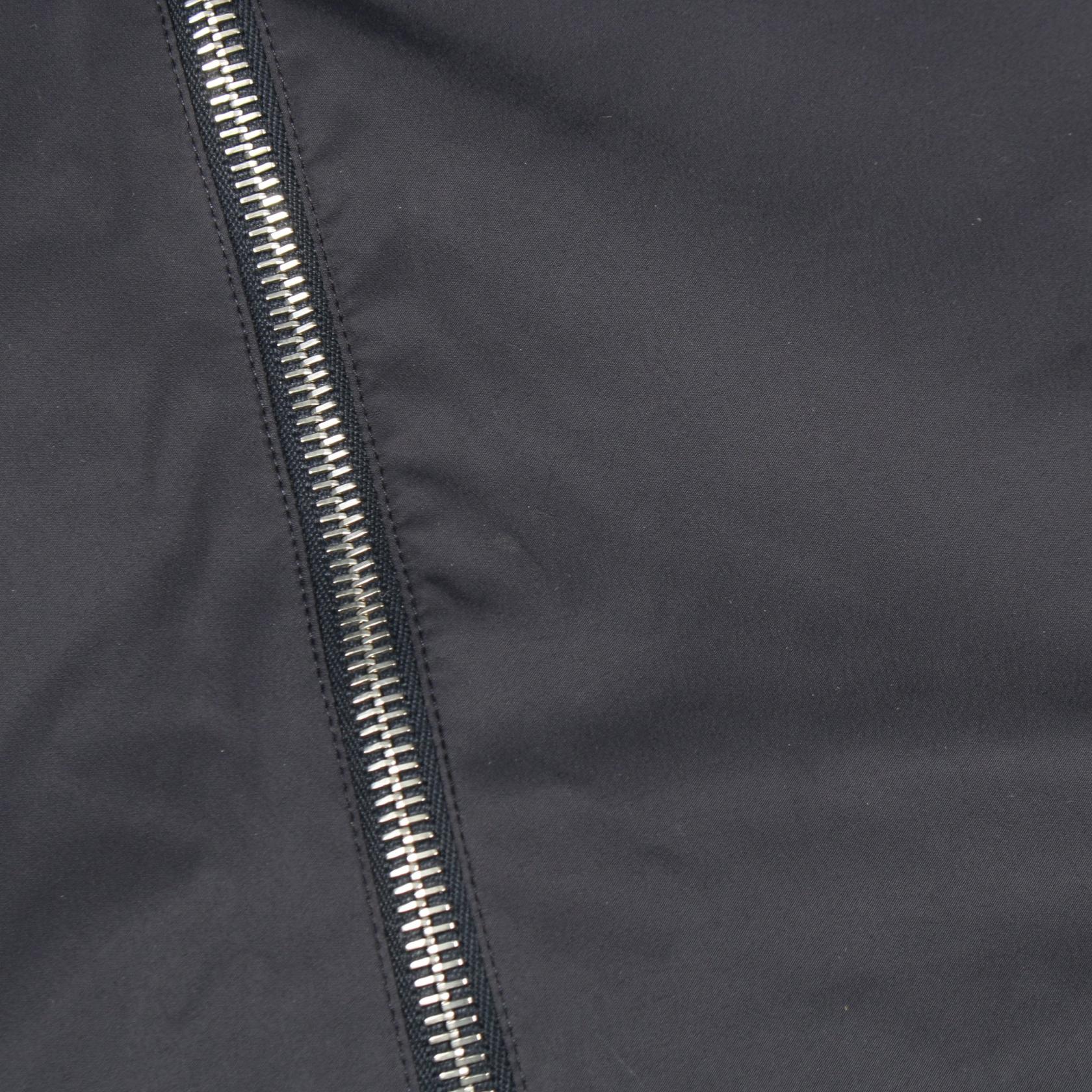 HERMES zip-up Blouson Jacket Nylon Navy Used mens size L | eBay