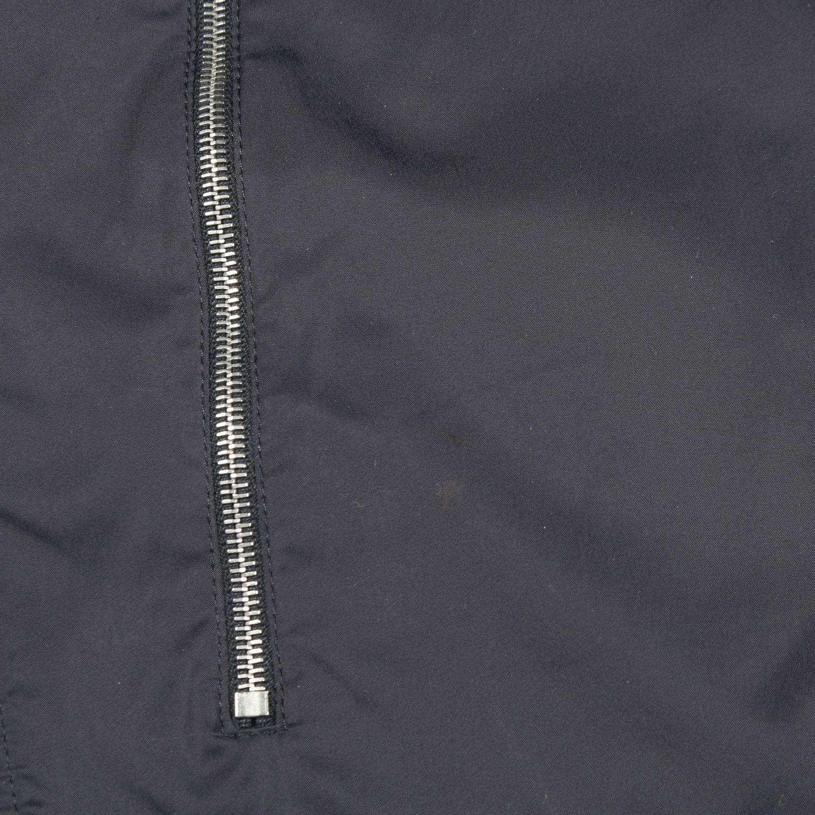 HERMES zip-up Blouson Jacket Nylon Navy Used mens size L | eBay