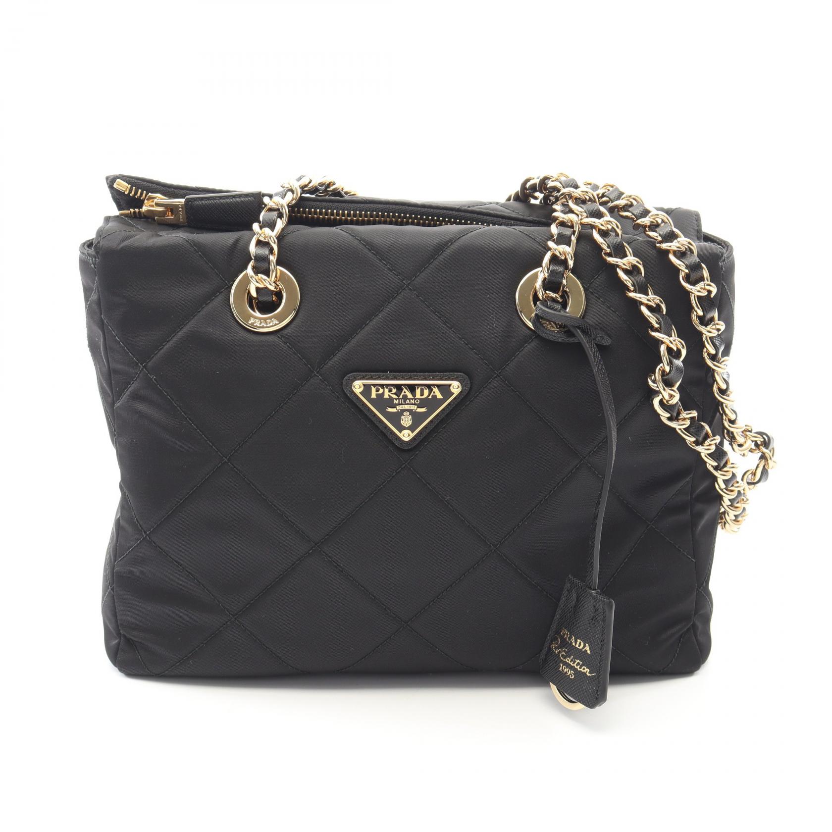 PRADA Re-Edition 1995 Chain Shoulder Bag 1BG468 Nylon Saffiano