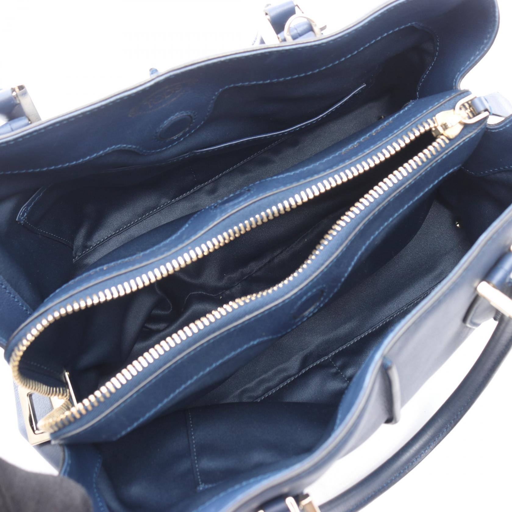 TOD'S D-styling shoulder crossbody Handbag leather Navy Used Women