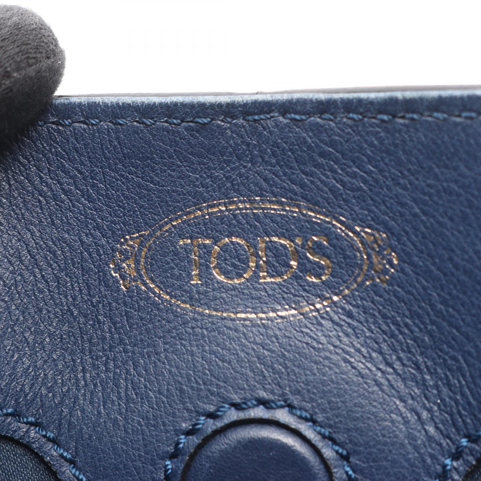 TOD'S D-styling shoulder crossbody Handbag leather Navy Used Women