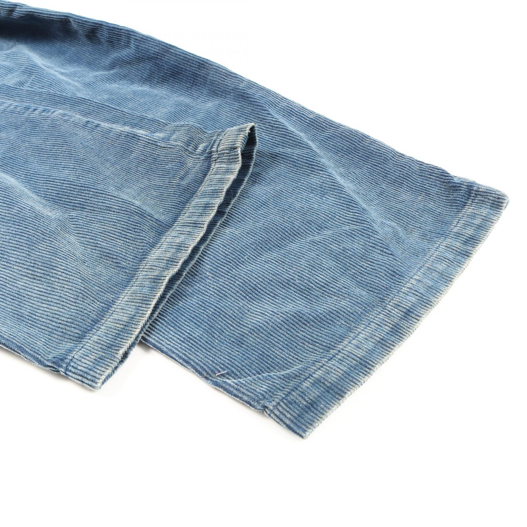 Miu Miu Washed Velvet Corduroy Overalls cotton Blue #40 Used Women