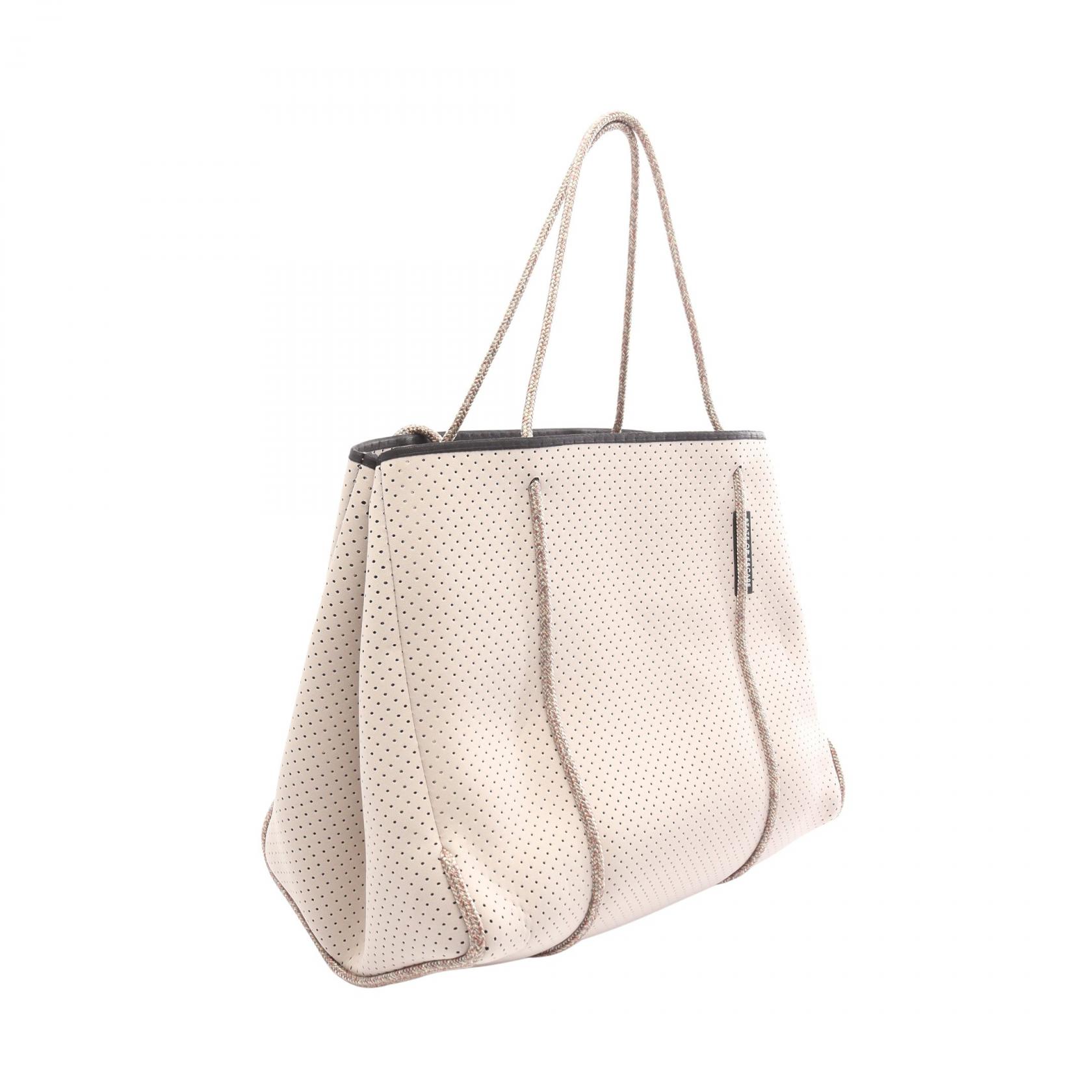 STATE OF ESCAPE Tote Shoulder Bag Neoprene Beige Used Women | eBay