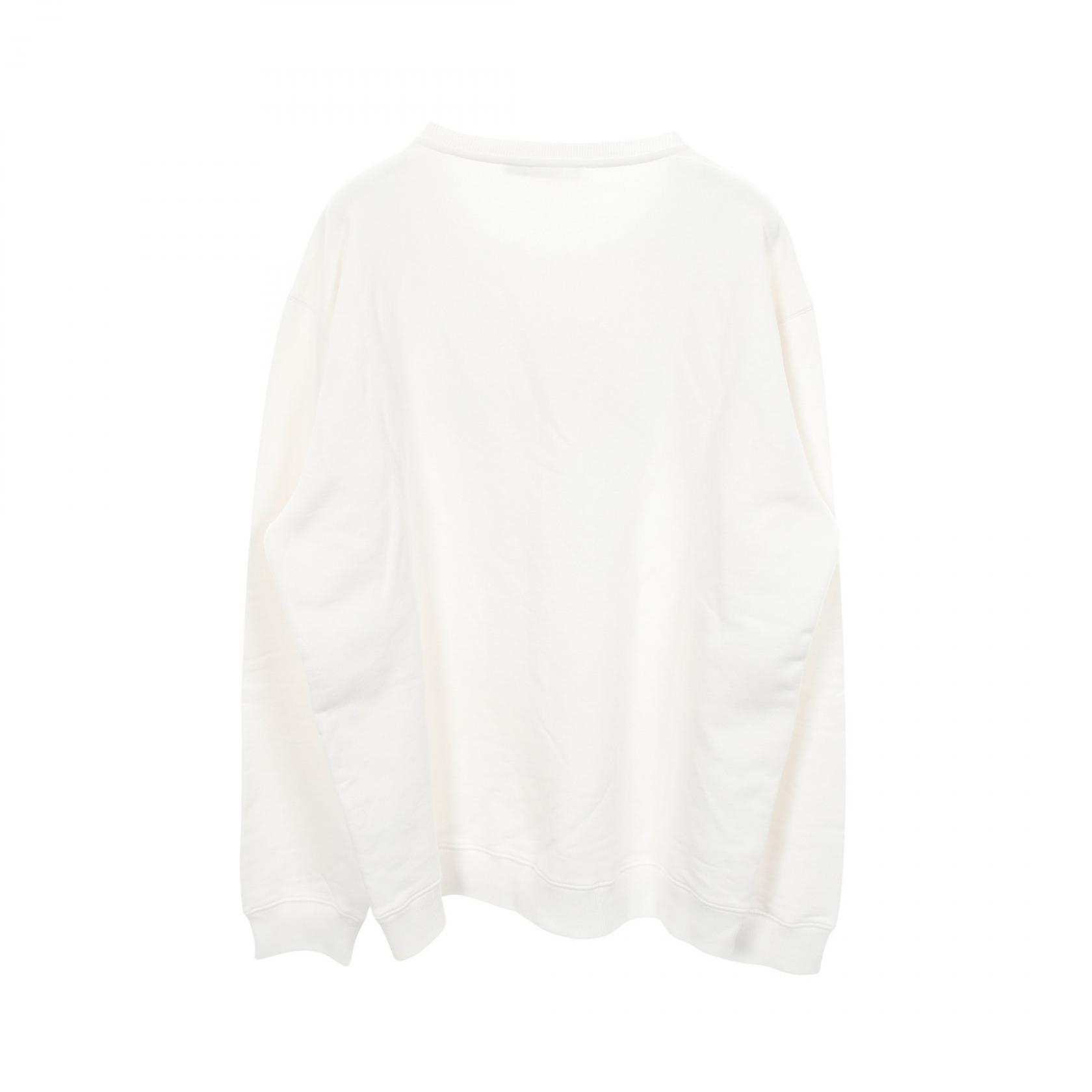 GIVENCHY Rainbow Signature Logo Crew Neck sweat cotton White Used