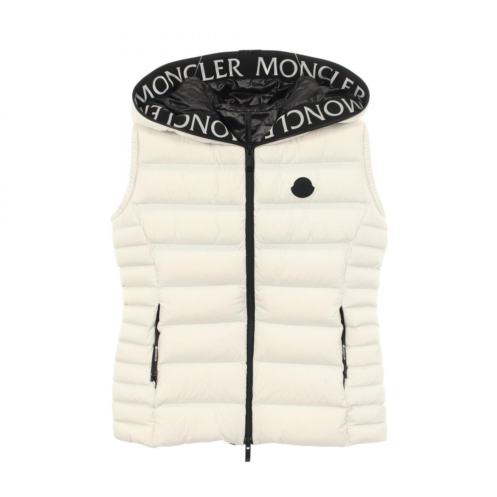 MONCLER ALITERSE Hooded Down vest Sleeveless 1A00022 Nylon White