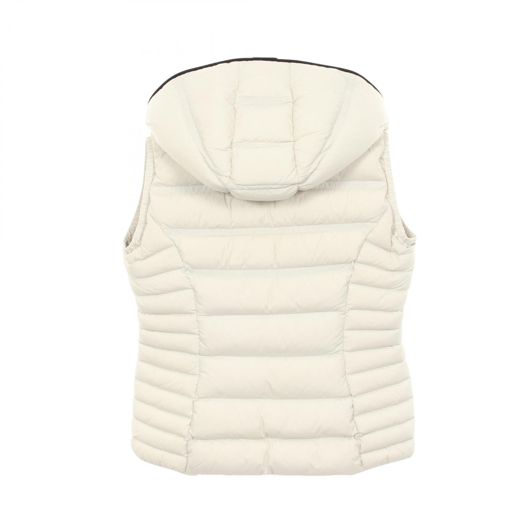 MONCLER ALITERSE Hooded Down vest Sleeveless 1A00022 Nylon White