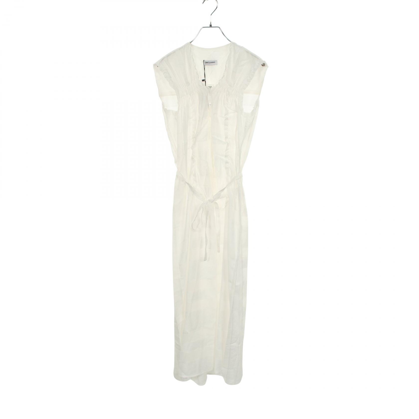 ロウ クラシック ワンピース ホワイト LW265DR03 SHIRRING SLEEVELES