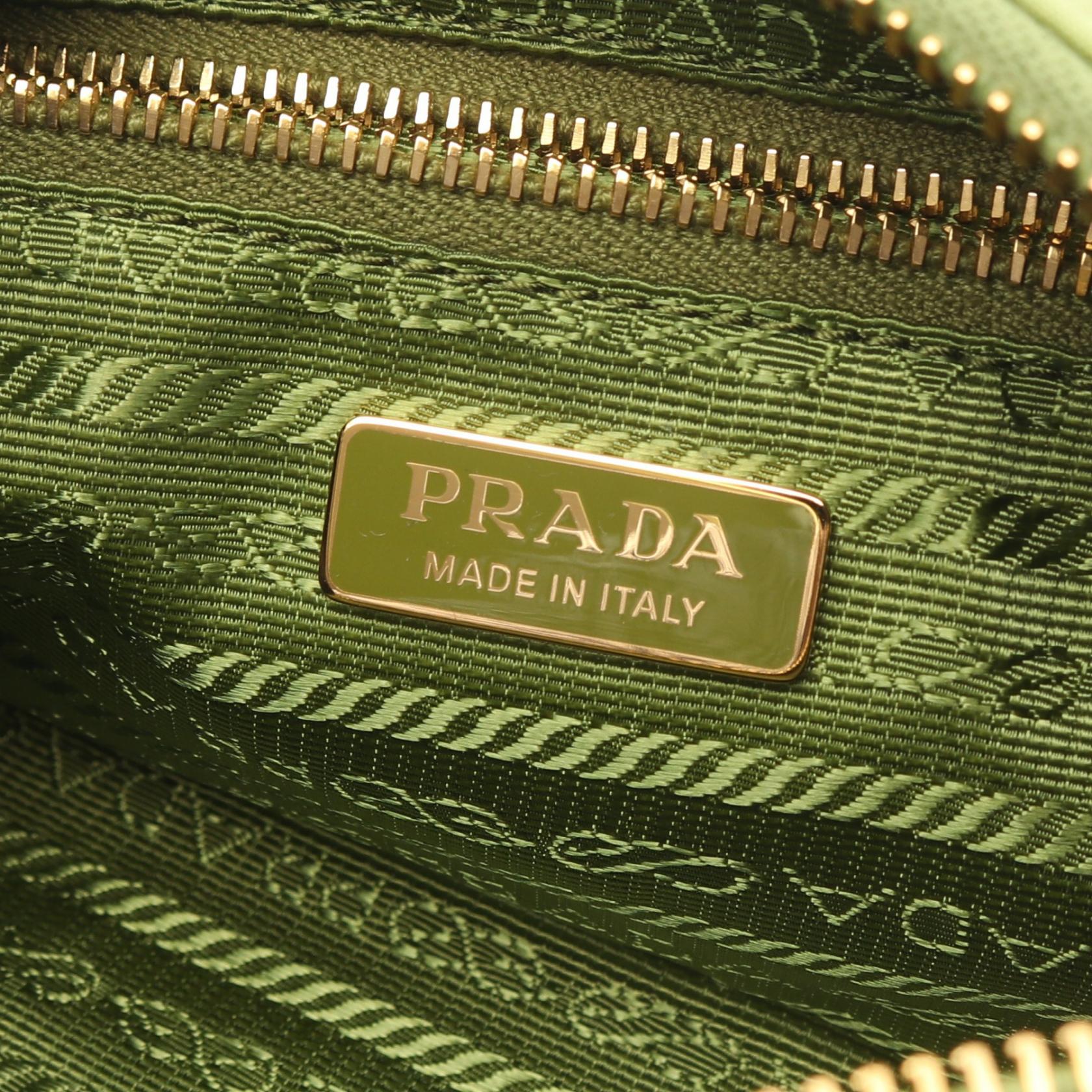 PRADA Re-Nylon pouch TESSUTO+SAFFIAN Shoulder Bag 1NE058 leather