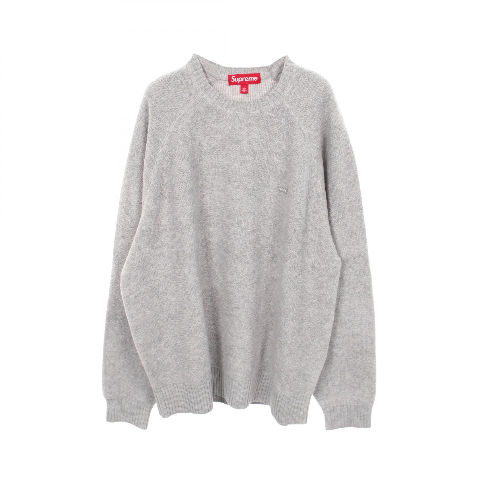Supreme Terry Small Box Sweater knitwear 24AW Light Gray wool Gray