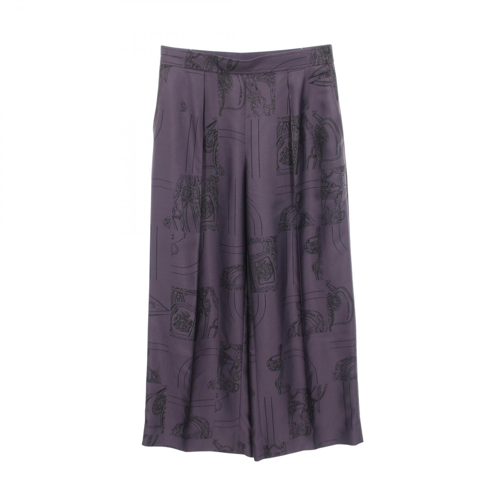 エルメス 4H0444DL EN DESORDRE FINESSE ツイルレーヌ パンツ シルク
