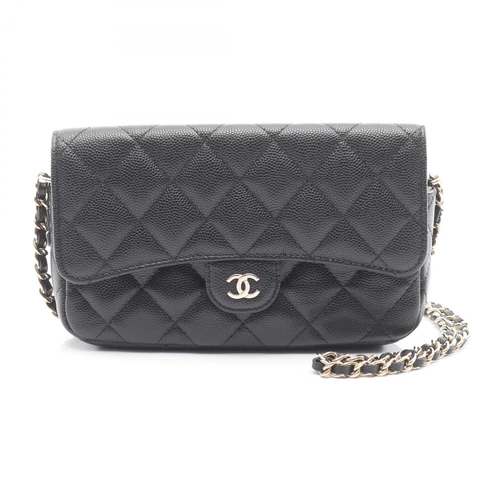 CHANEL Matelasse Chain Phone Case Wallet Shoulder Bag AP2096