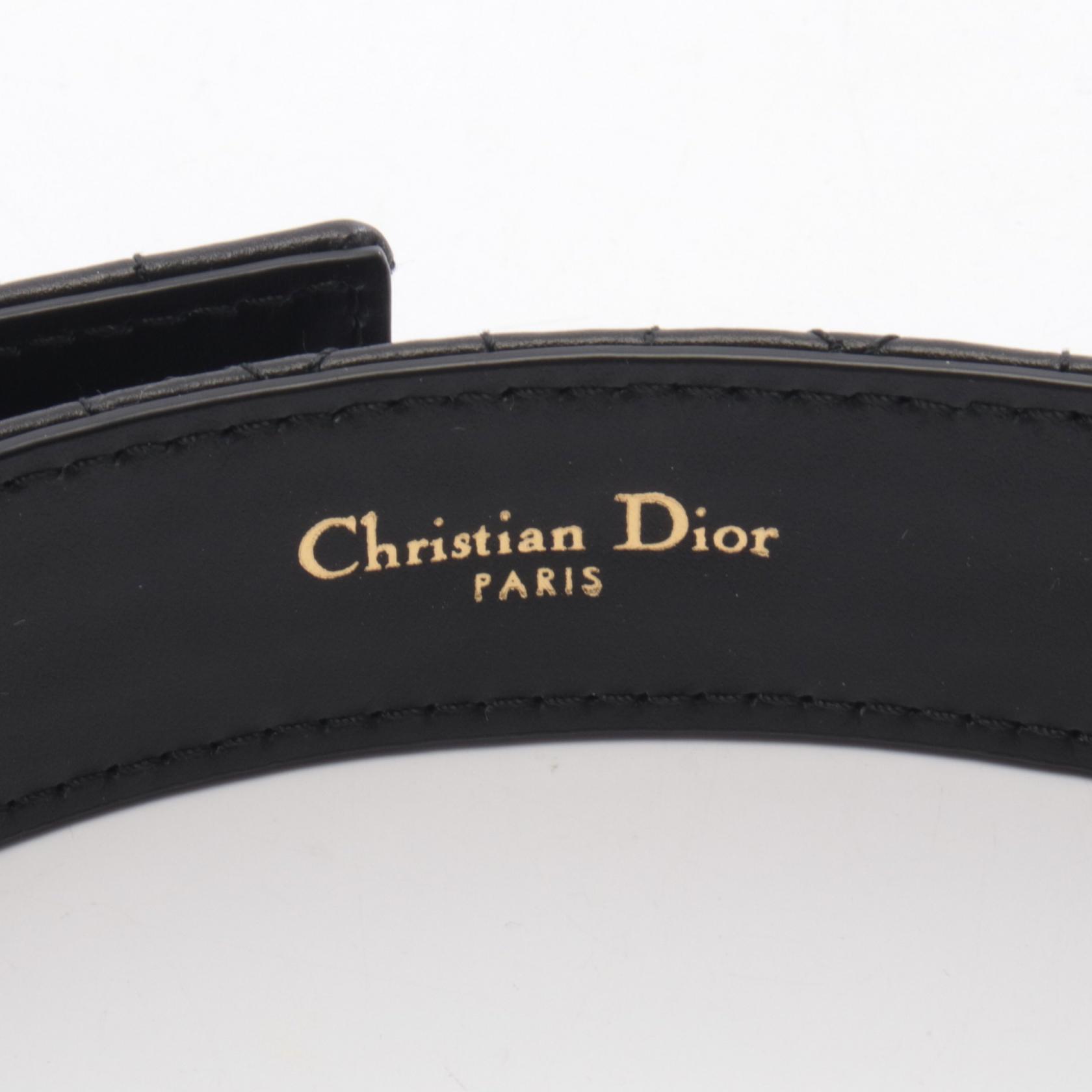 Dior 30 MONTAIGNE Belt B0436UWHN-M900 leather Black Used  display picture 1