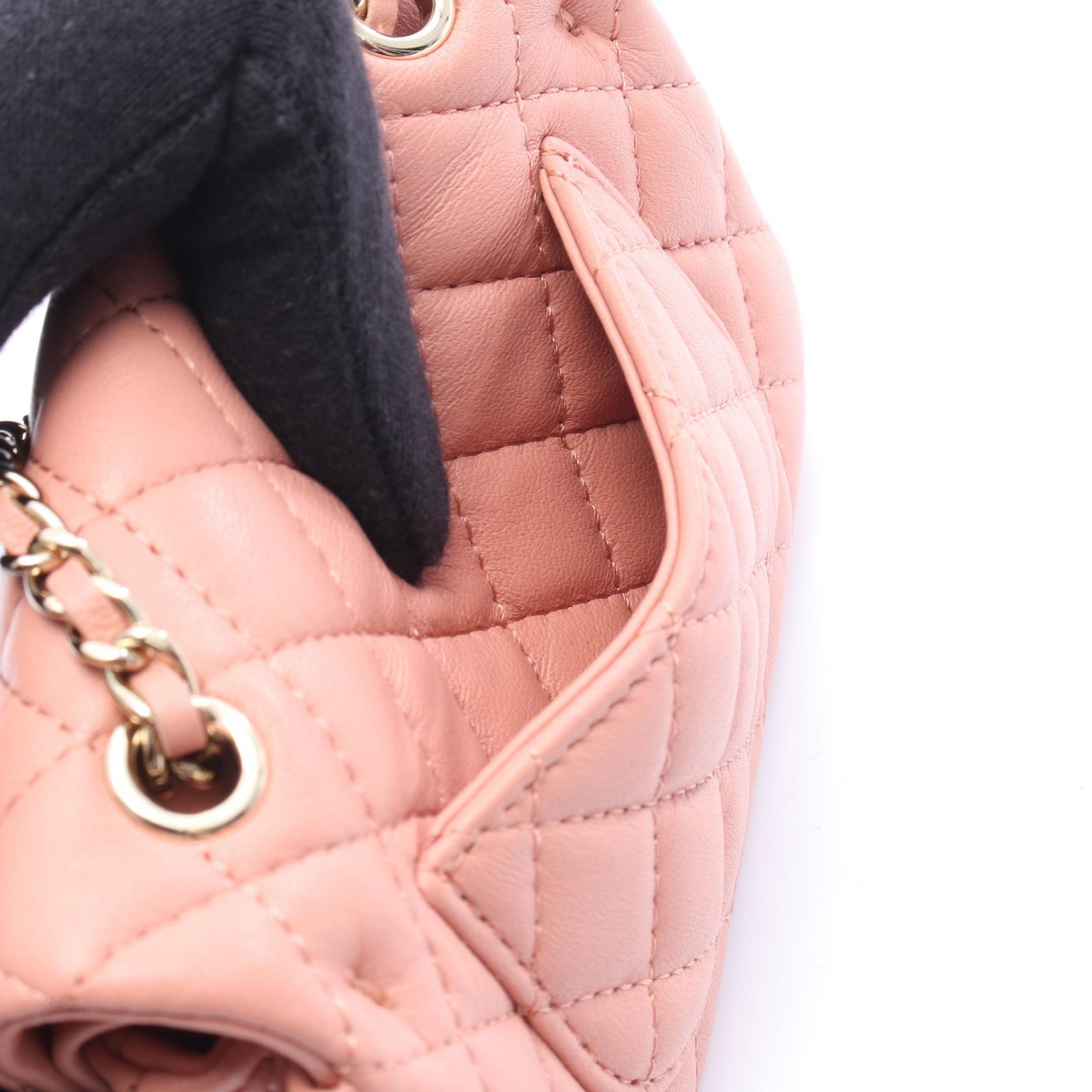 CHANEL Matelasse Classic bag charm AP4760 leather Pink Used Women