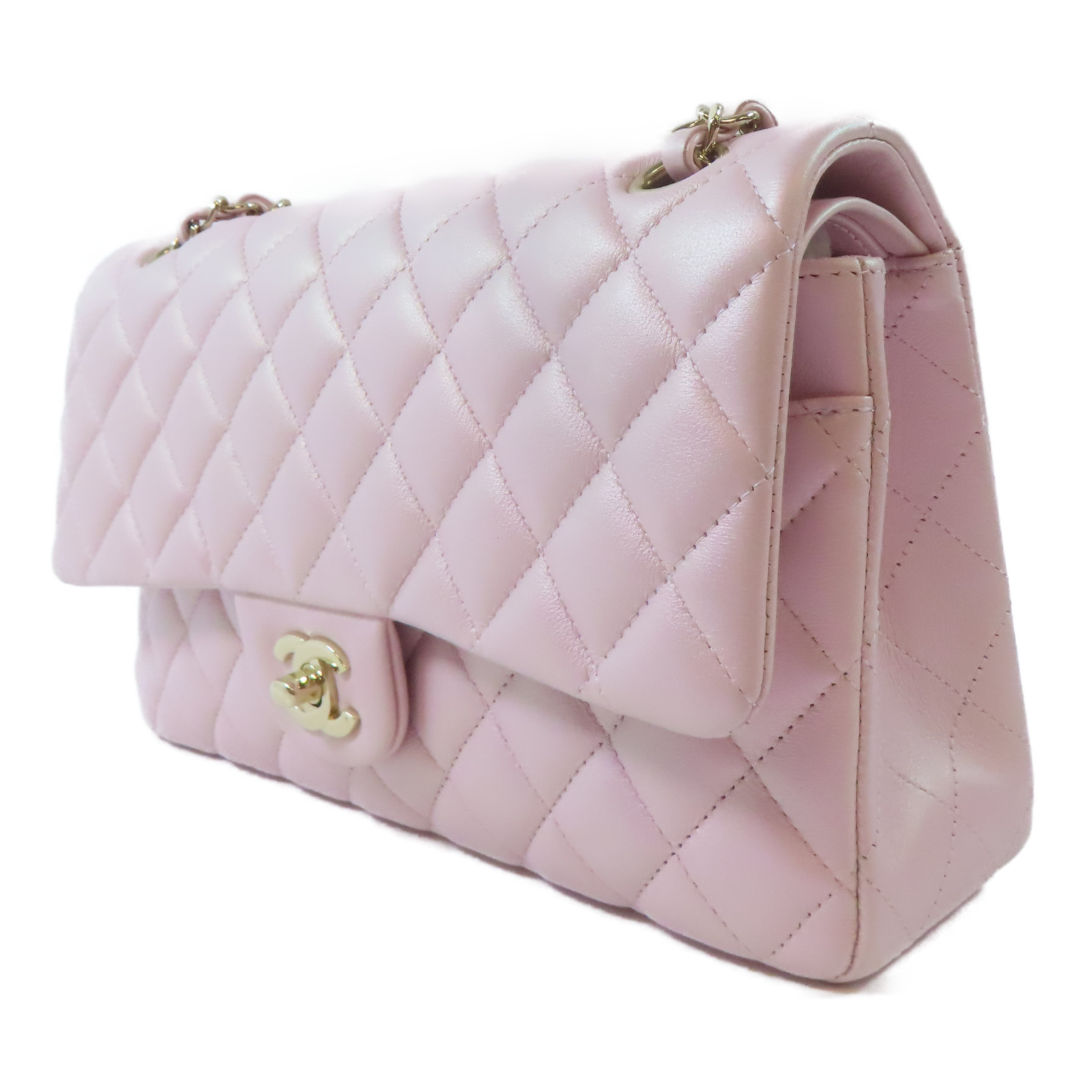 a-chan　0819 CHANEL Shiny Crumpled Calfskin Quilted Medium Chanel 25