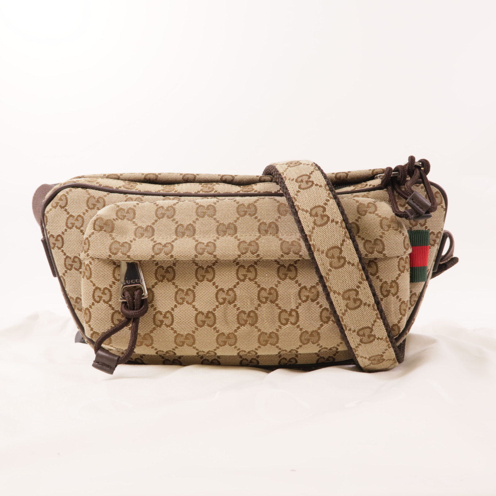 GUCCI GG SHW Shoulder Bag Canvas Brown 802096 FADUK | eBay