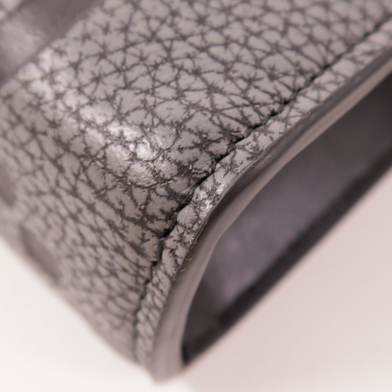 GUCCI SHW Jumbo GG Mini Shoulder Bag Black/Gray Leather