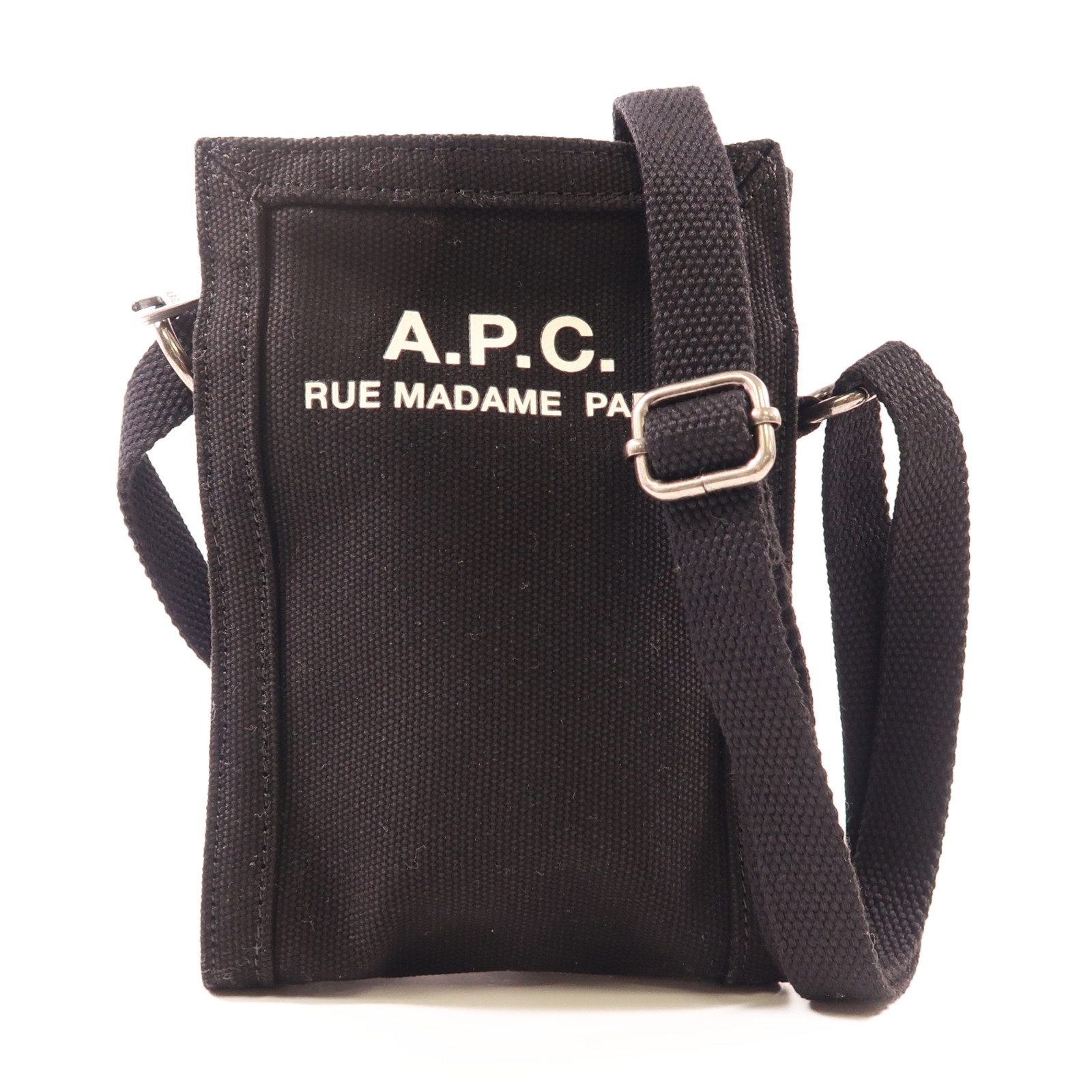 ★A.P.C.★ RECUPATION POUCH CROSS BAG BLACK CODBMH61931LZZ C A.P.C. Cotton APC Crossbody Bag Shoulder Bag Black