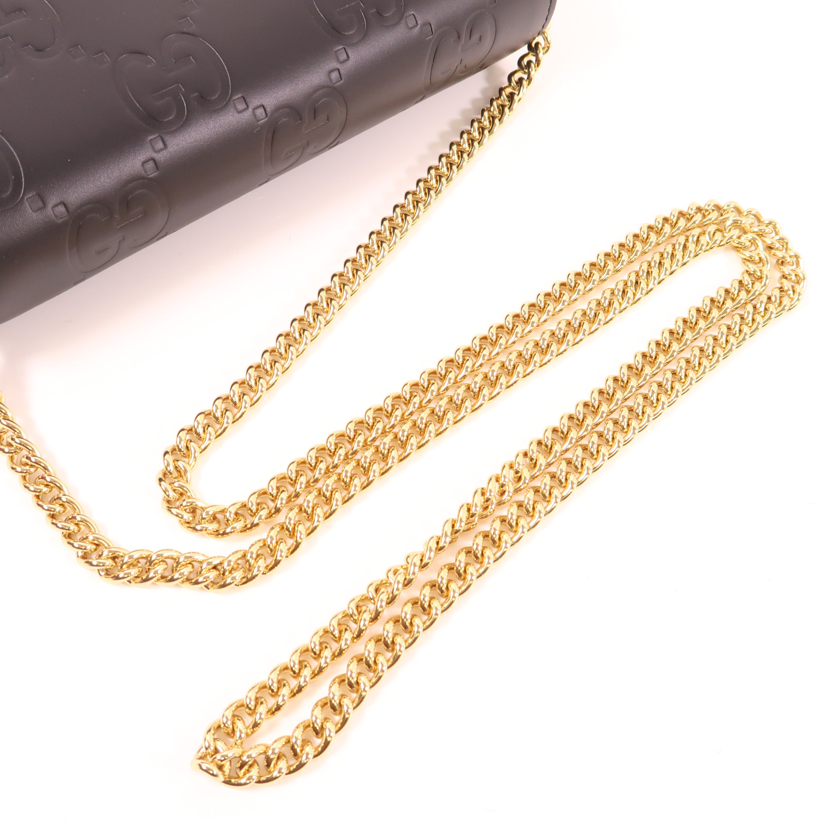 GUCCI GHW GG Chain Wallet Shoulder Bag 781555 AADLO 1000
