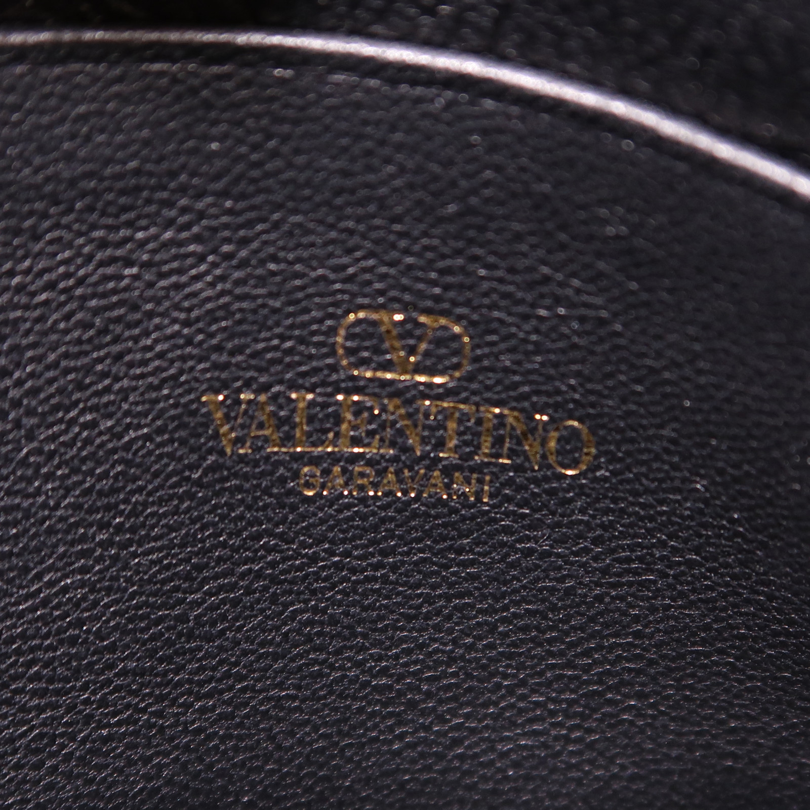 Valentino GHW V Logo Cross Bag Shoulder Calfskin Leather