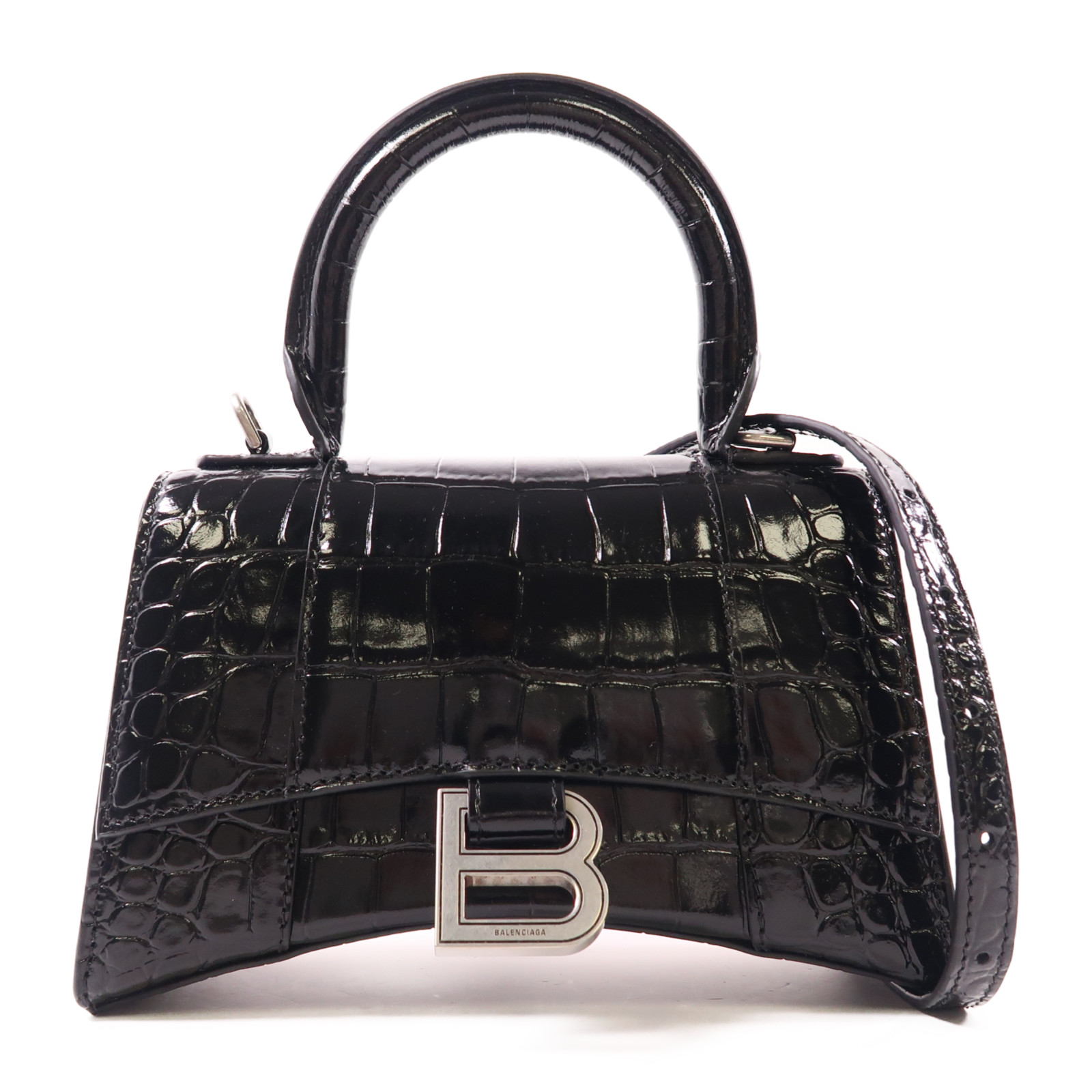 ★BALENCIAGA★ 592833 HOURGLASS トップハンドルバック BALENCIAGA SHW Hourglass Top Handle Xs 2 Way Bag 592833