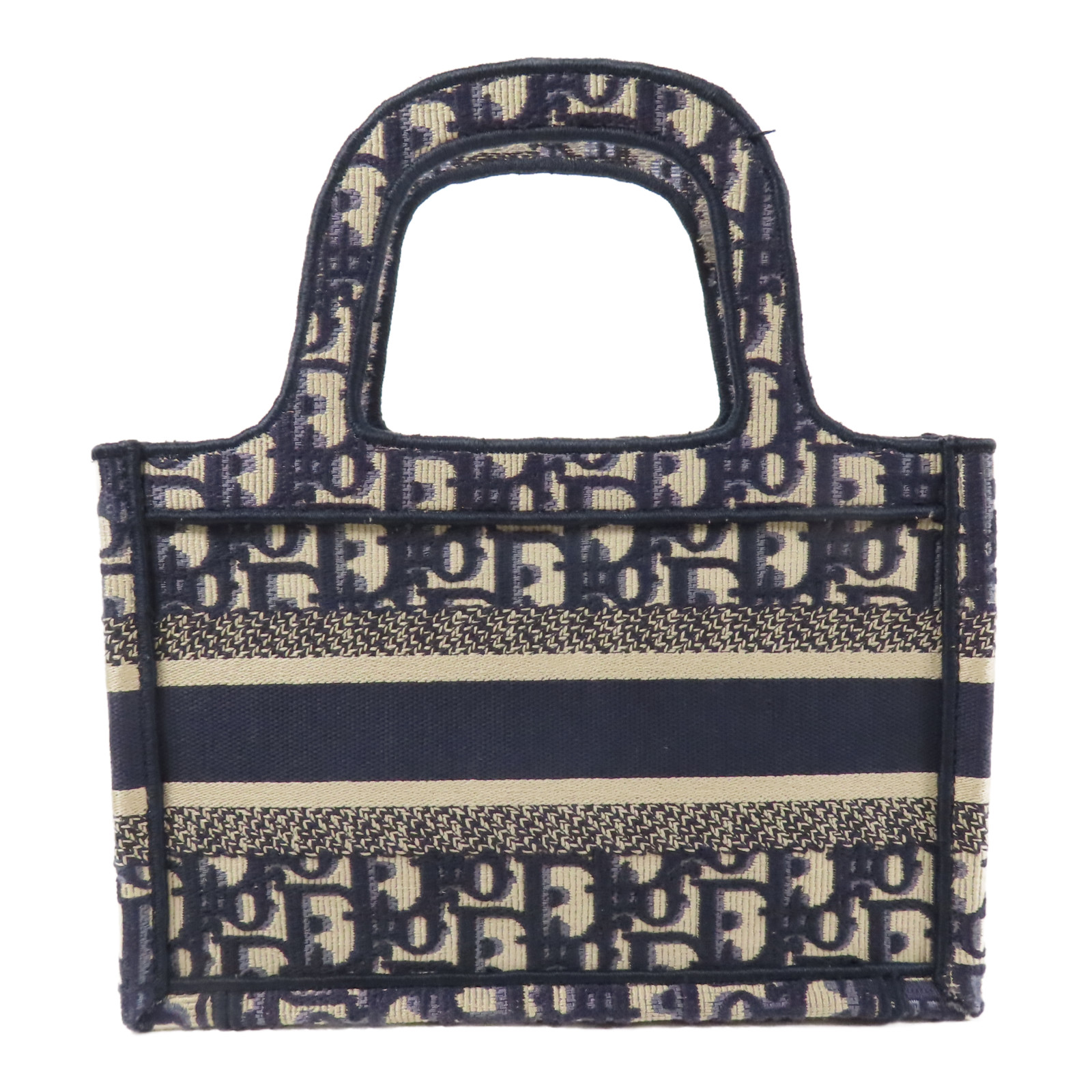 Christian Dior CD Oblique Book Tote Mini Hand Bag Canvas Christian Dior CD Oblique Book Tote Mini Hand Bag Canvas