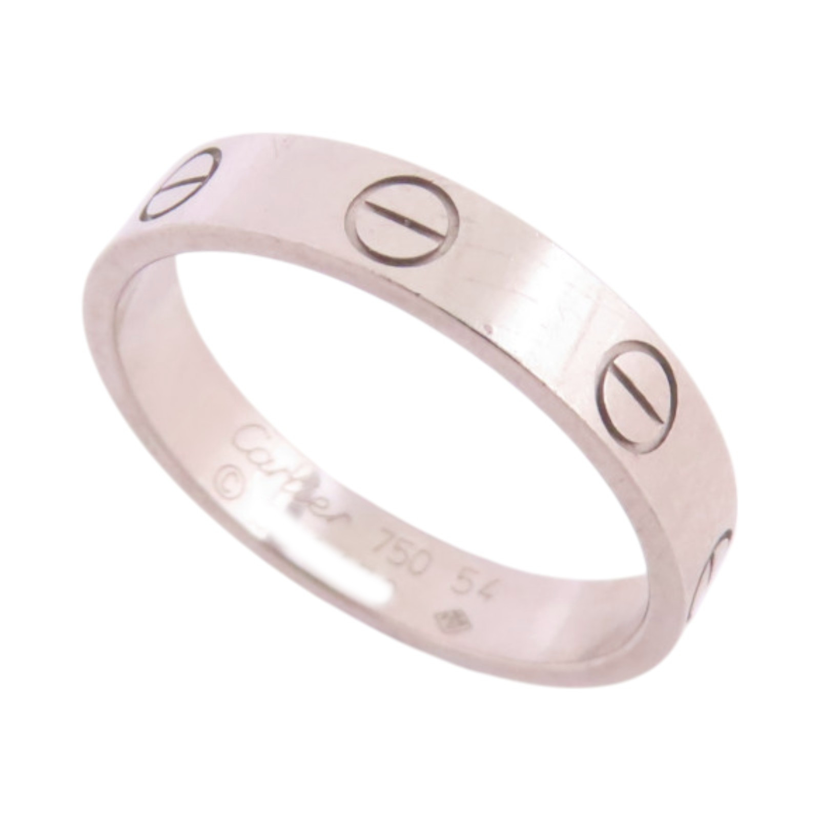 CARTIER Mini Love Ring #54/US#6.5 B4085154 18K White Gold | eBay
