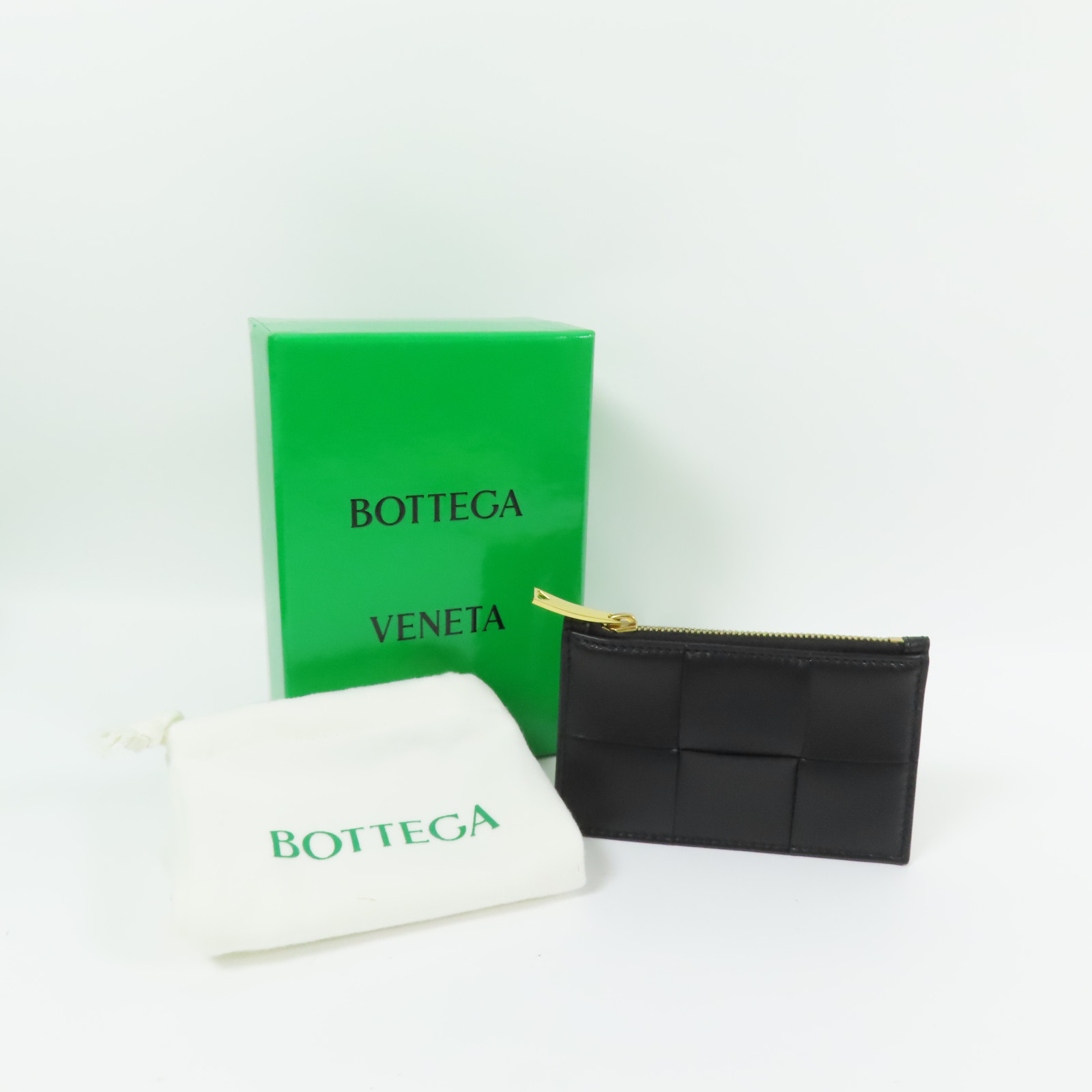 BOTTEGA VENETA BV GHW Cassette Zipped Card Case 681010 Lambskin