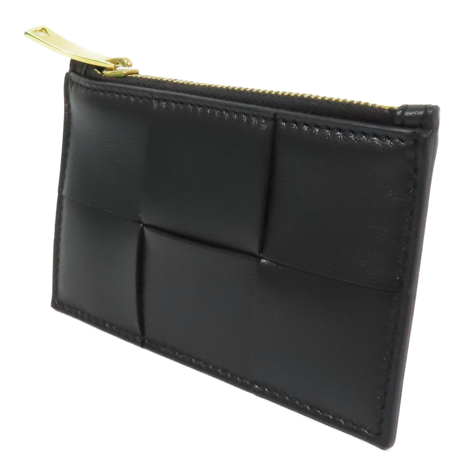 BOTTEGA VENETA BV GHW Cassette Zipped Card Case 681010 Lambskin