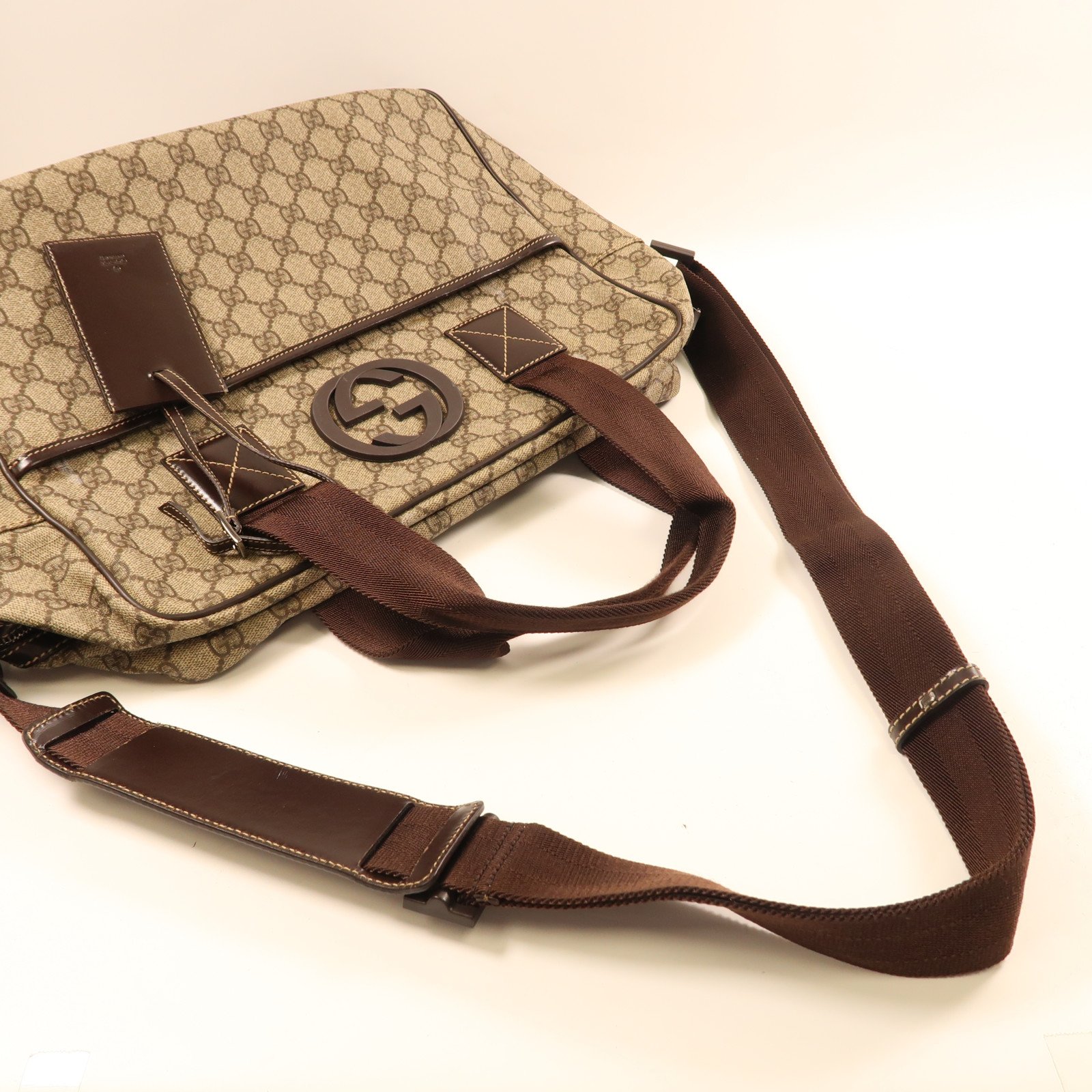 GUCCI GG 2 Way Shoulder Hand Bag PVC coated canvas 201851