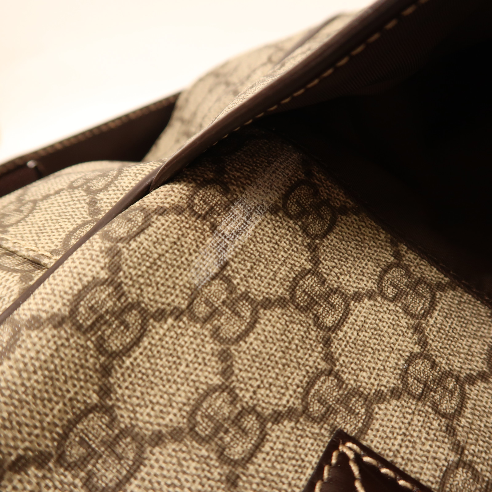 GUCCI GG 2 Way Shoulder Hand Bag PVC coated canvas 201851