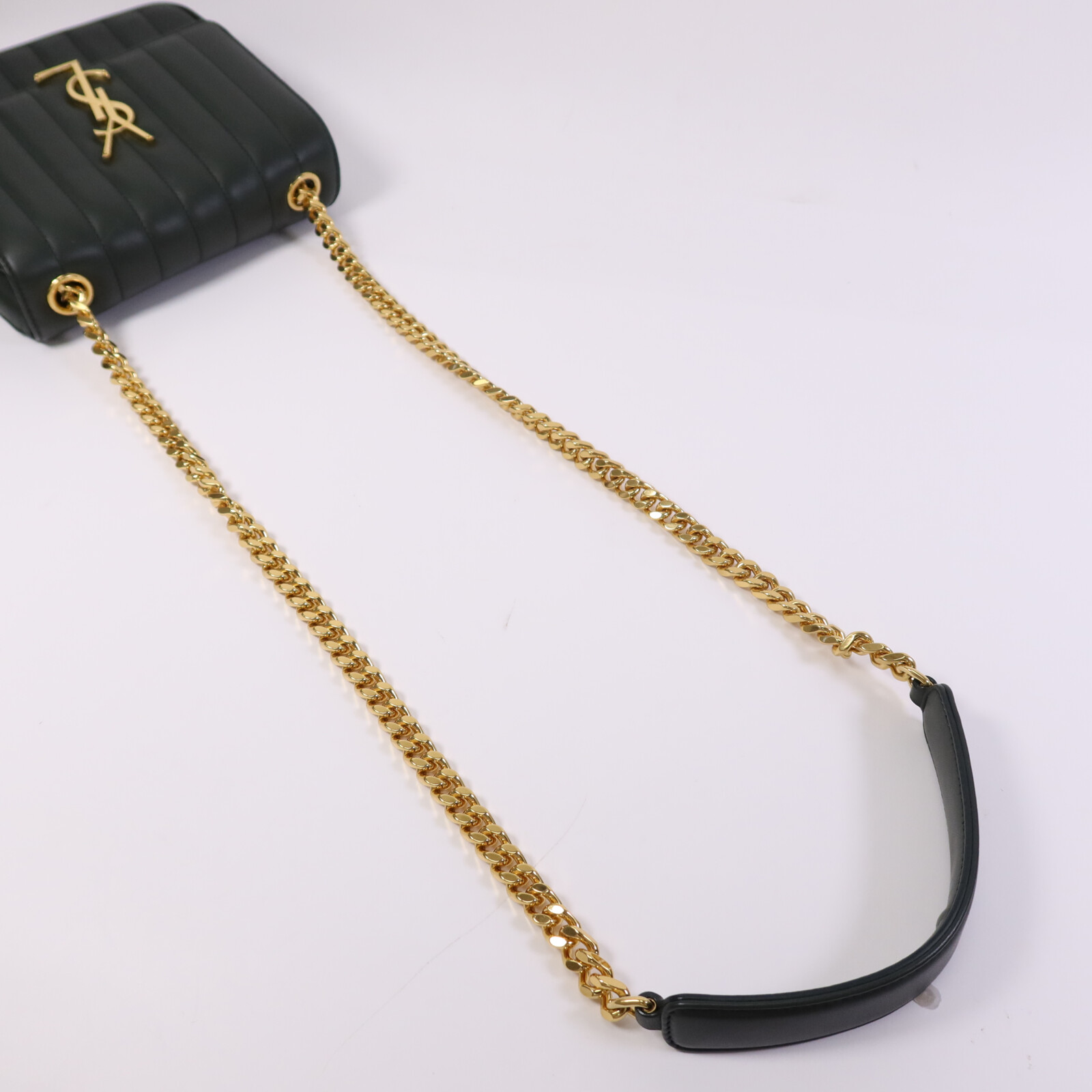 SAINT LAURENT YSL GHW Vicky Shoulder Bag 532612 Lambskin Leather
