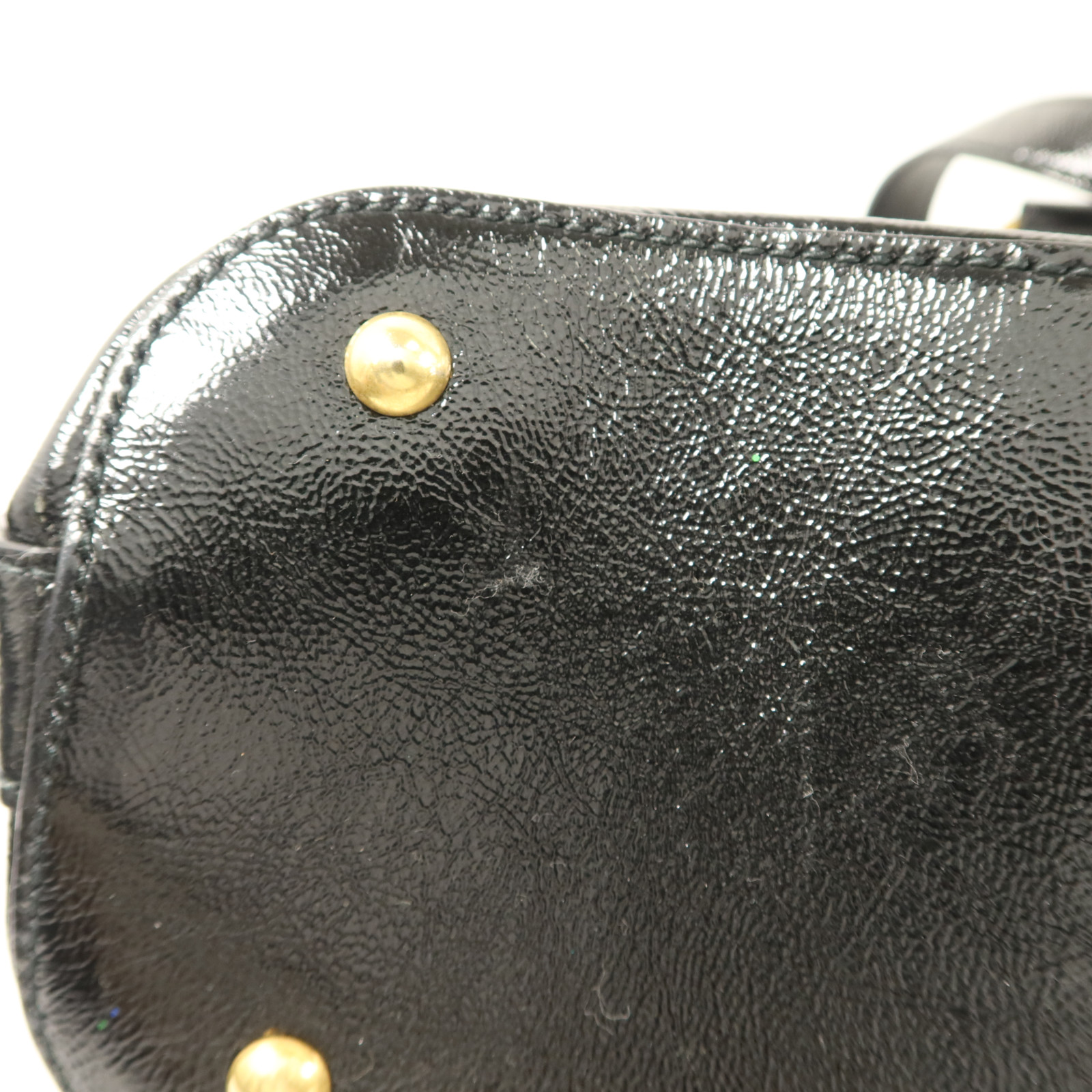 YVES SAINT LAURENT YSL GHW Muse Shoulder Bag 156464 Patent Leather