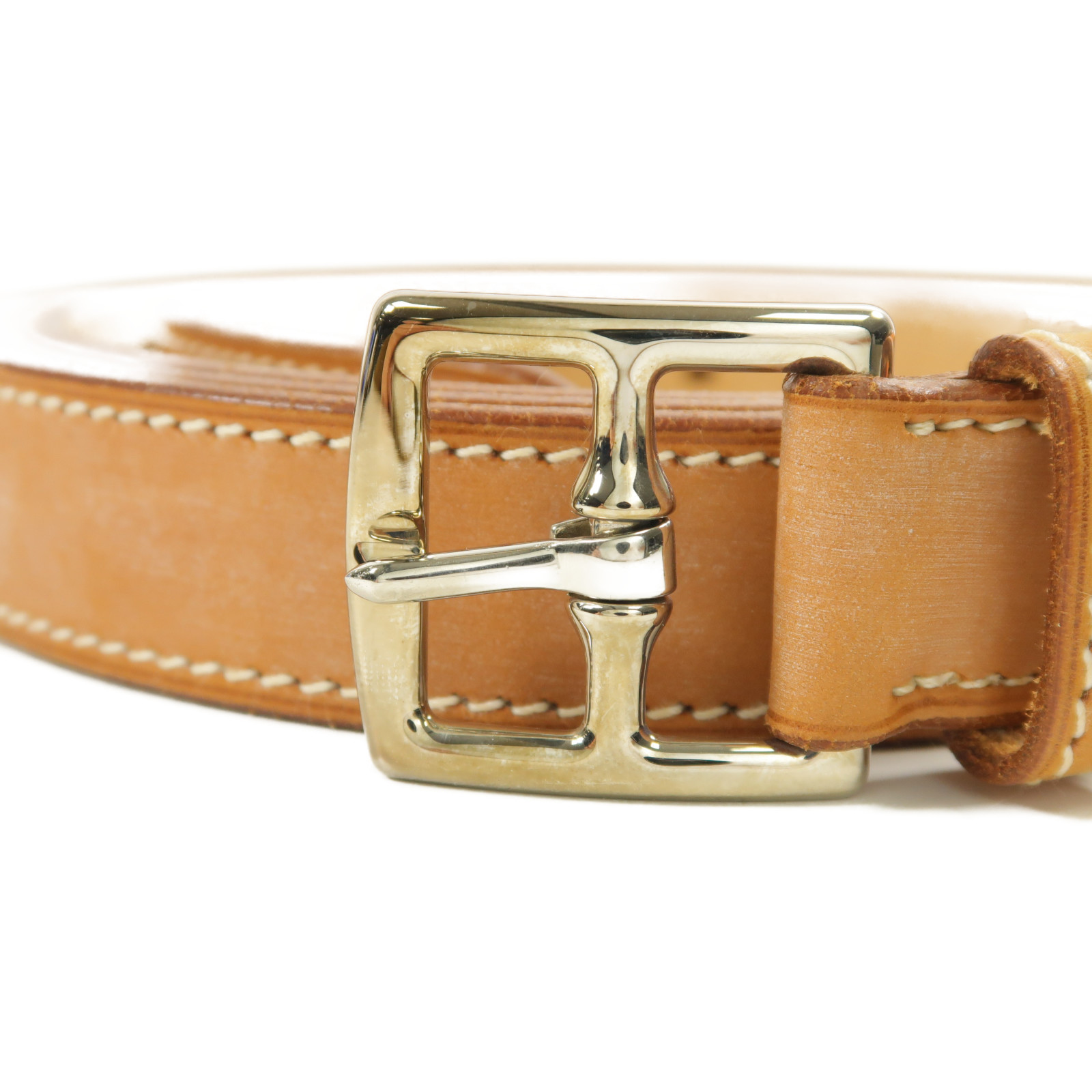 HERMES PHW Belt Calfskin Leather Stamp C Brown | eBay
