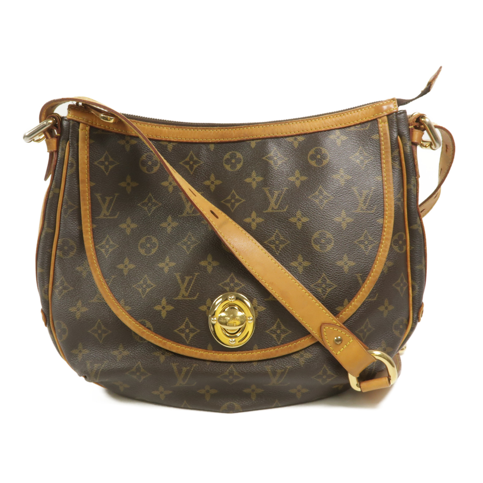 LOUIS VUITTON LV GHW Tulum GM Shoulder Bag M40075 Monogram Brown